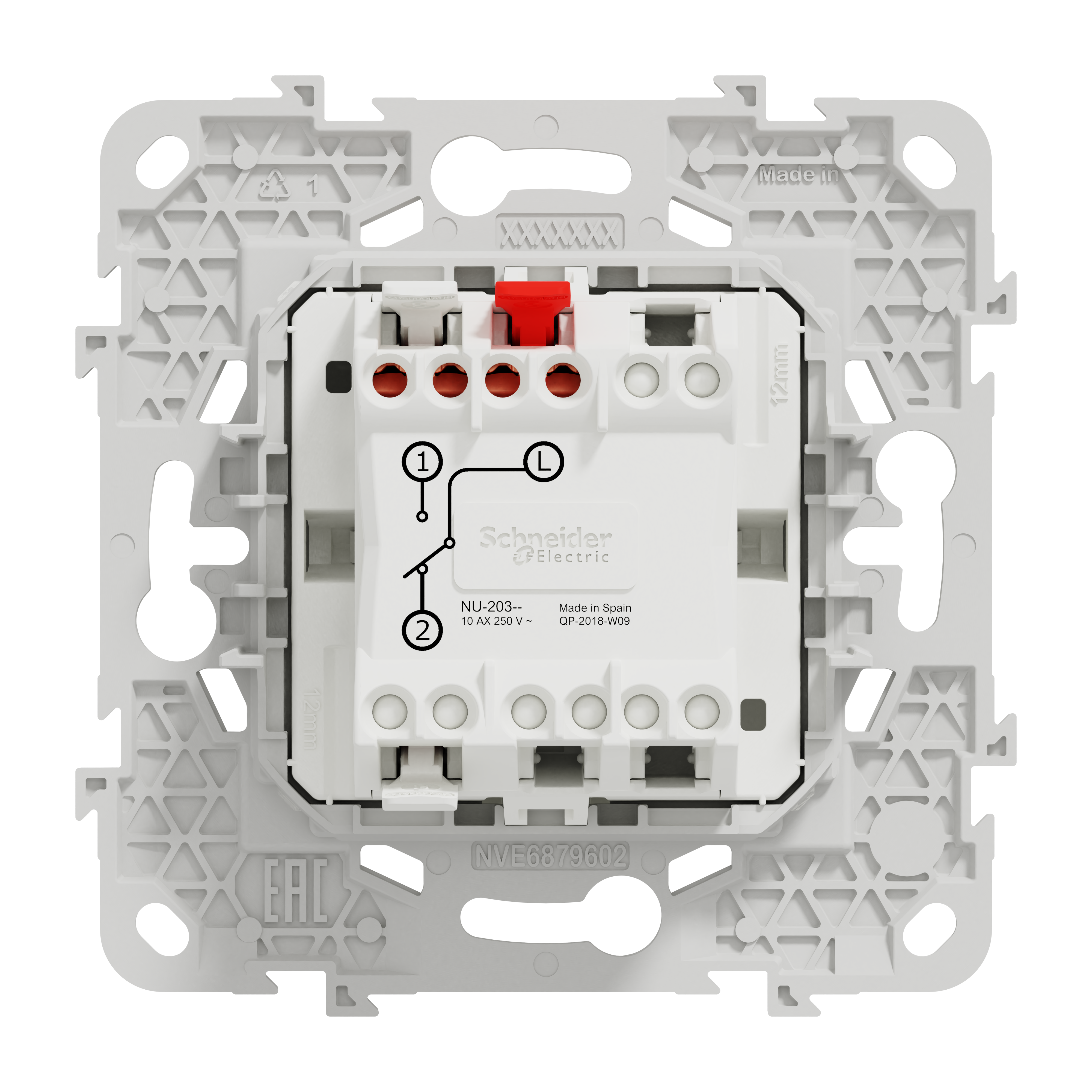 Interrupteur va-et-vient à assembler Unica, SCHNEIDER ELECTRIC, blanc - 2