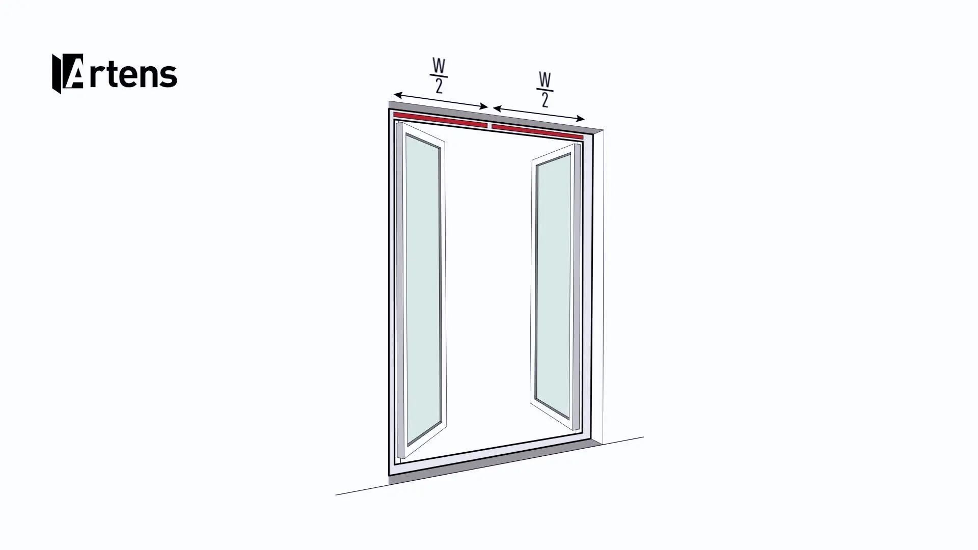 Tenda zanzariera magnetica A per porta L 150 x H 230 cm nero - 2