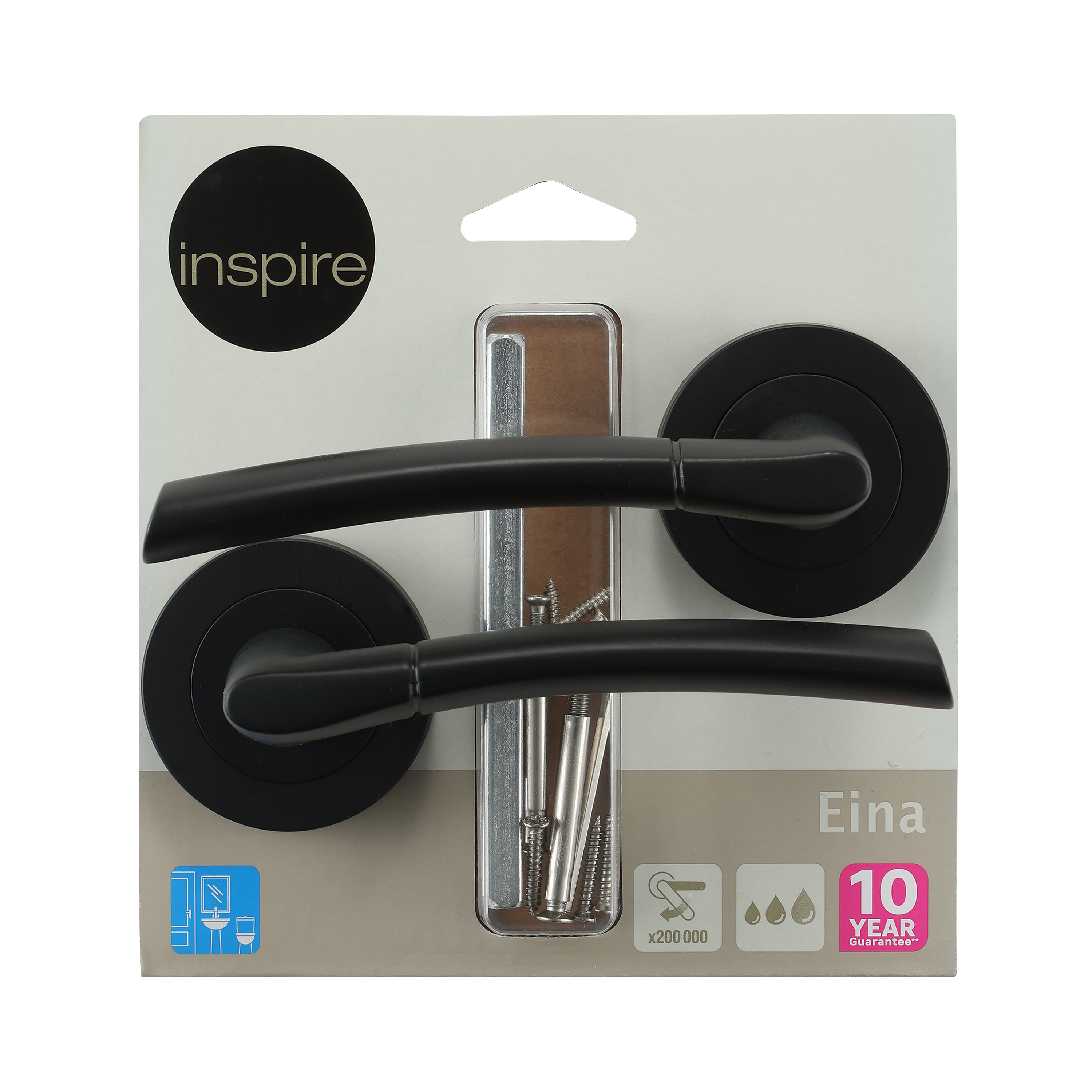 2 poignées sur rosace INSPIRE Eina noir mat A1 - 7