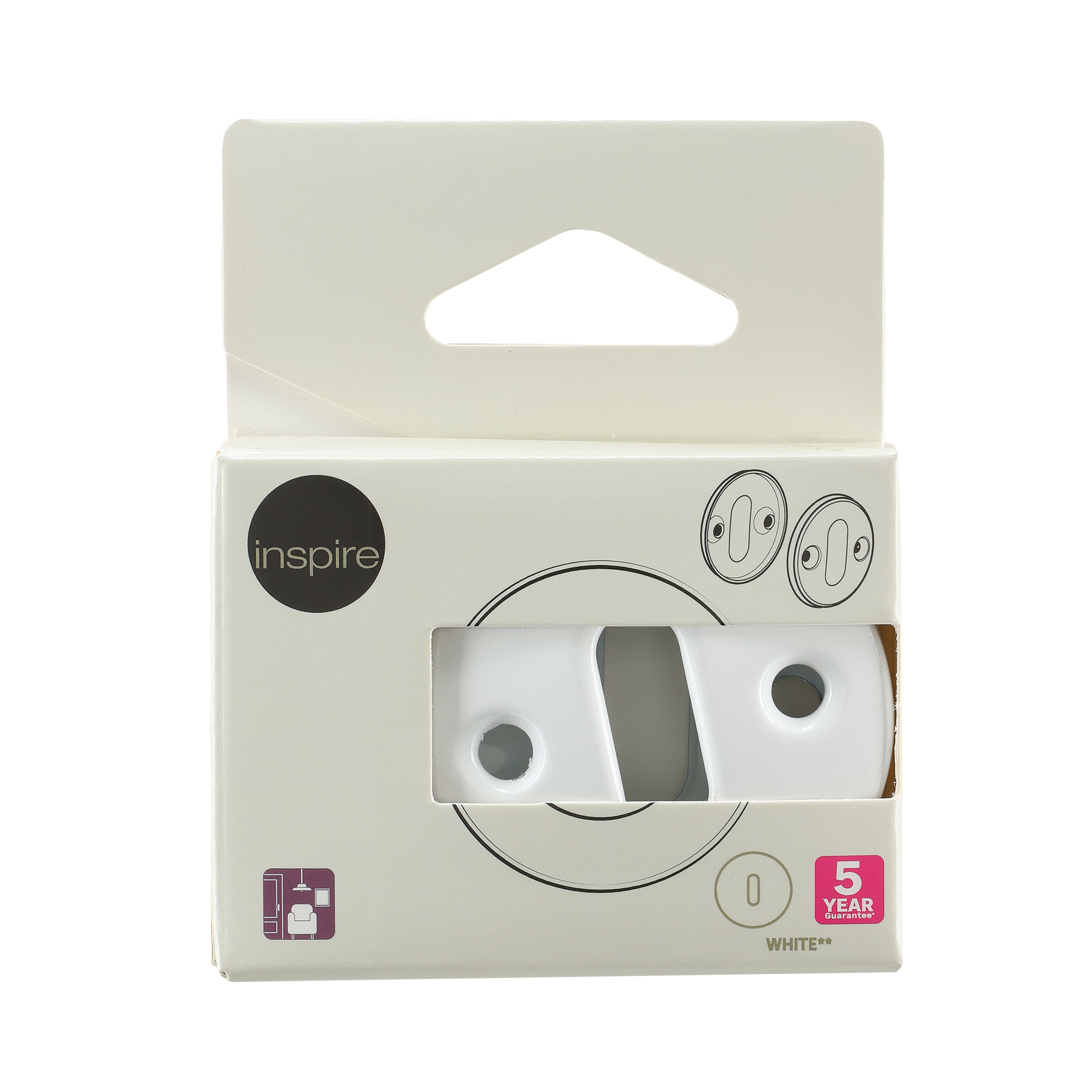 2 rosaces de fonction INSPIRE Gilda Maya blanc entrée de clé A10 - 8