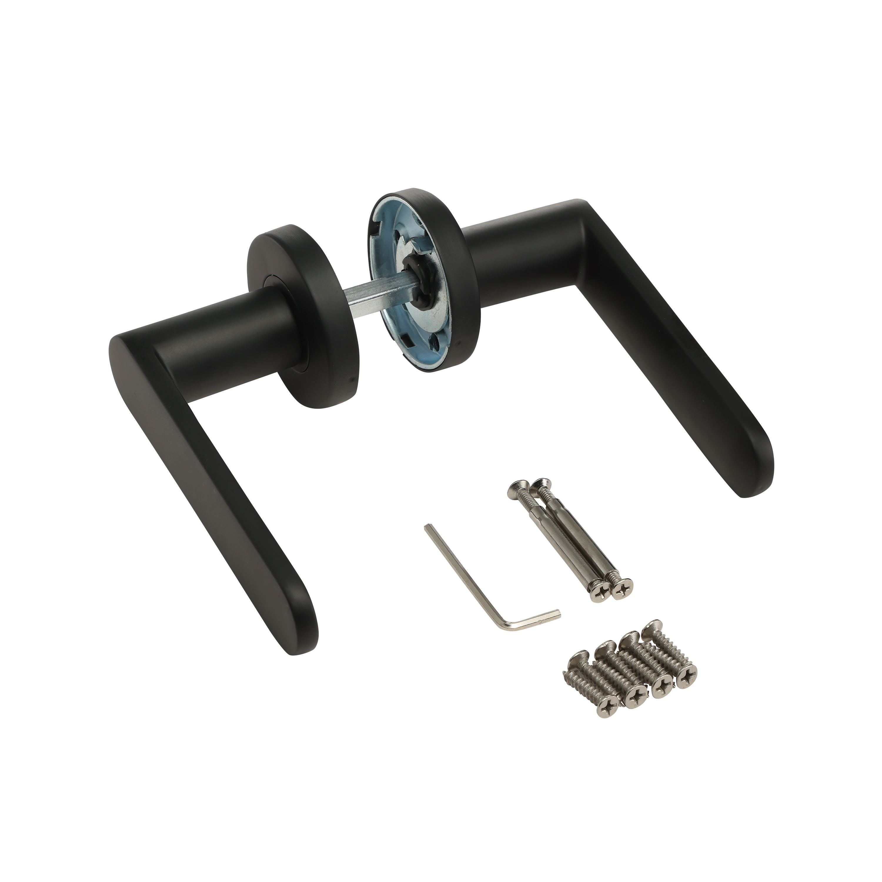 2 poignées sur rosace INSPIRE Java aluminium noir mat A1 - 3