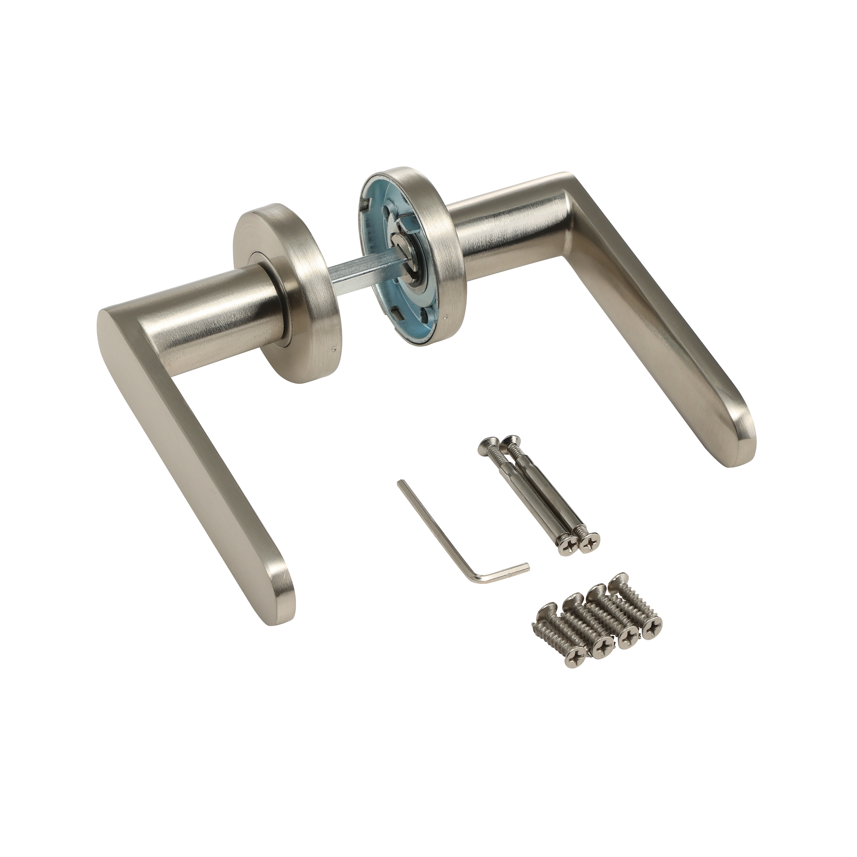 2 poignées sur rosace INSPIRE Java aluminium nickel brillant A2 - 3