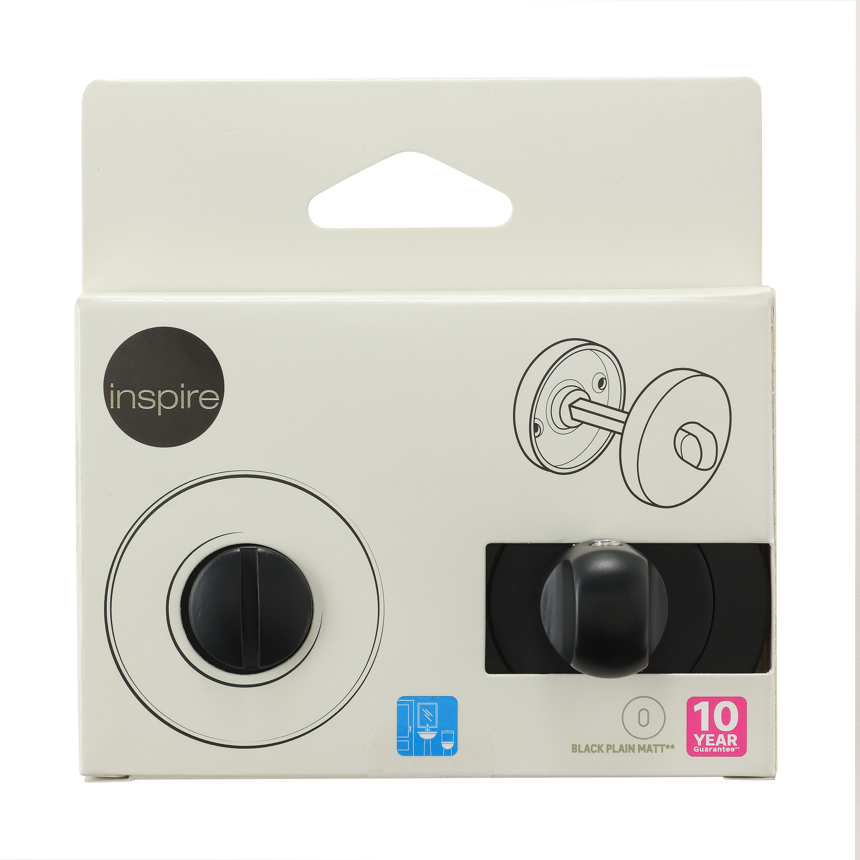 2 rosaces INSPIRE condamnation et décondamnation L2 zamak noir mat A8 - 6