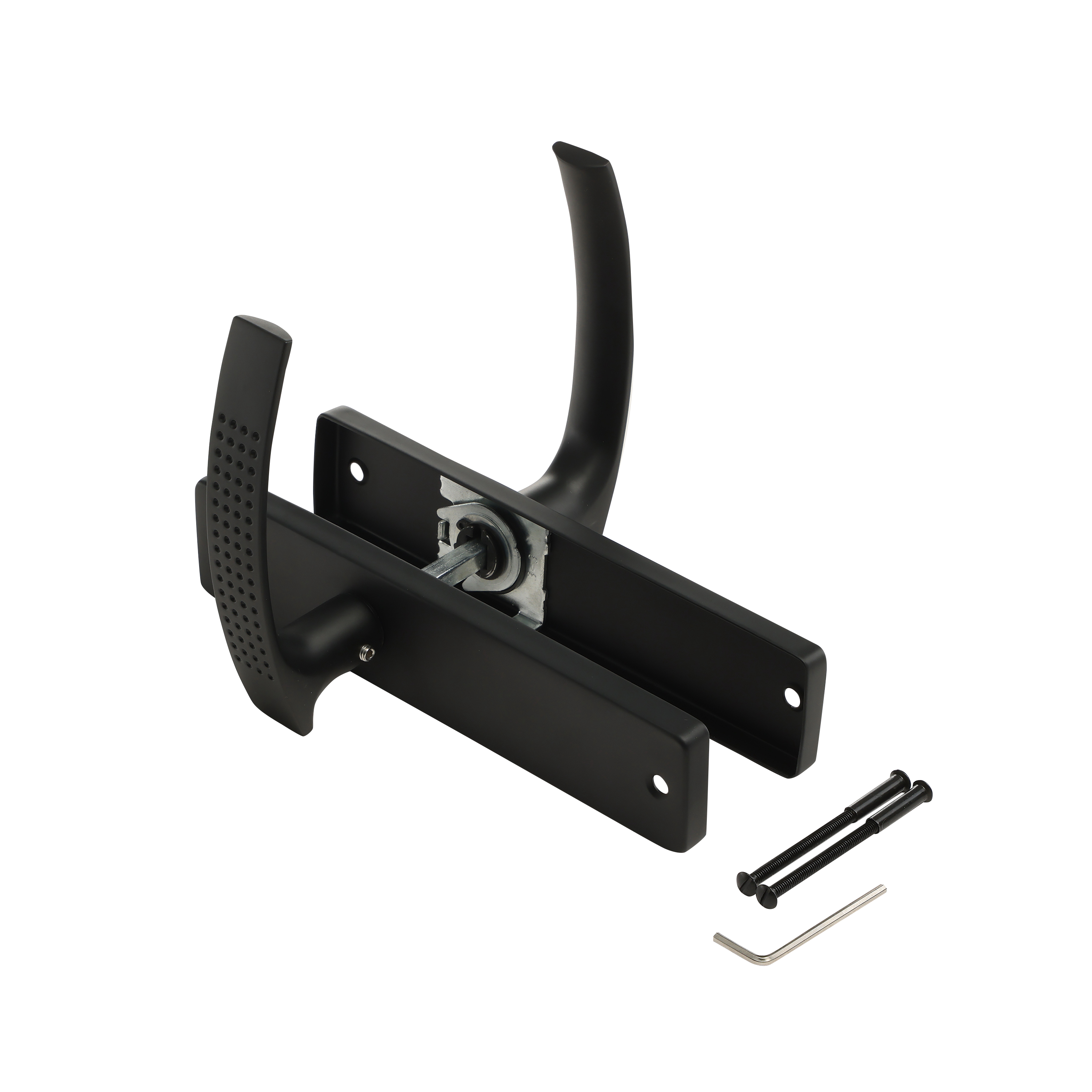 2 poignées sur plaque sans trou Louna aluminium noir mat, entraxe 165 mm - 4