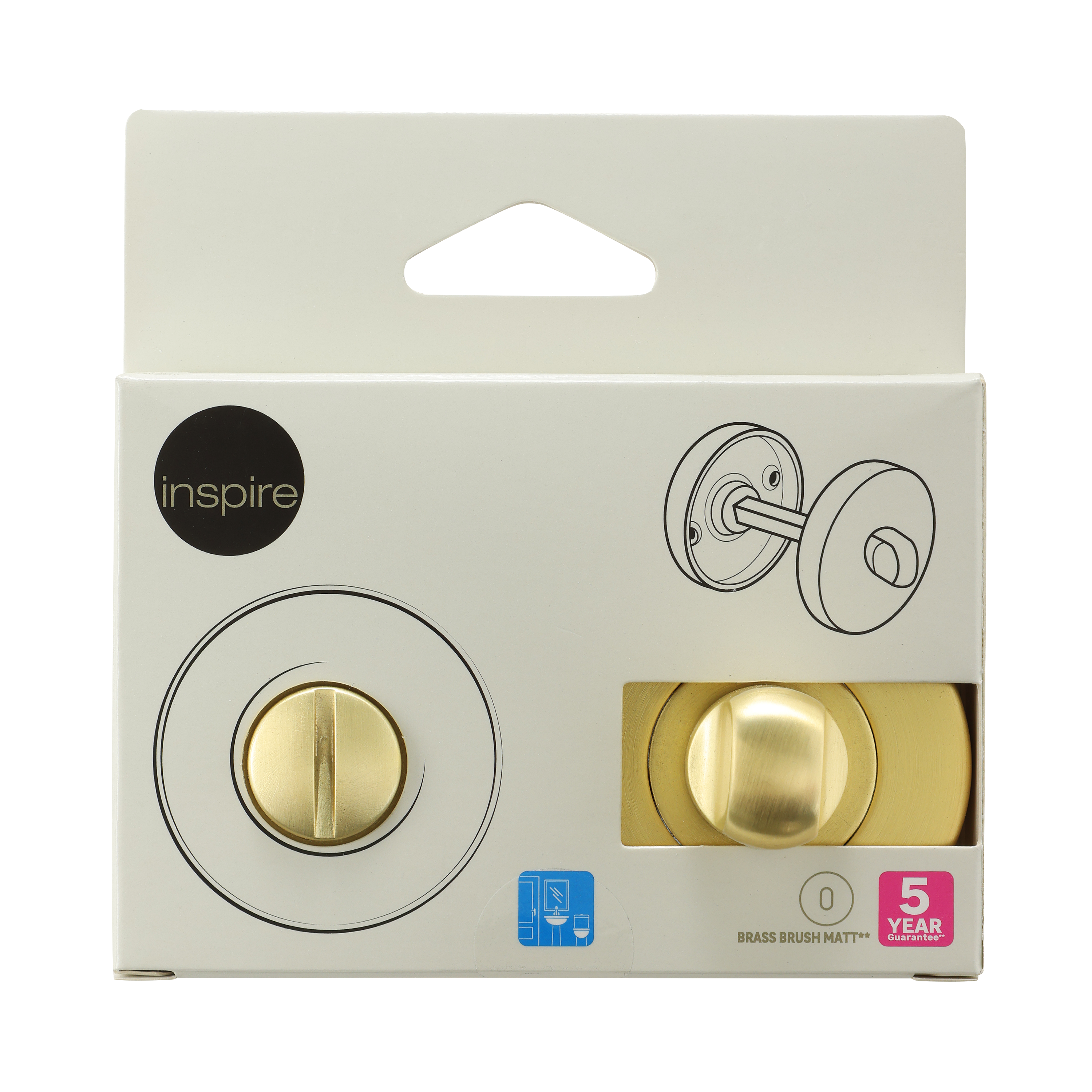 2 rosaces INSPIRE condamnation/décondamnation L1 acier laiton brossé A3 - 6