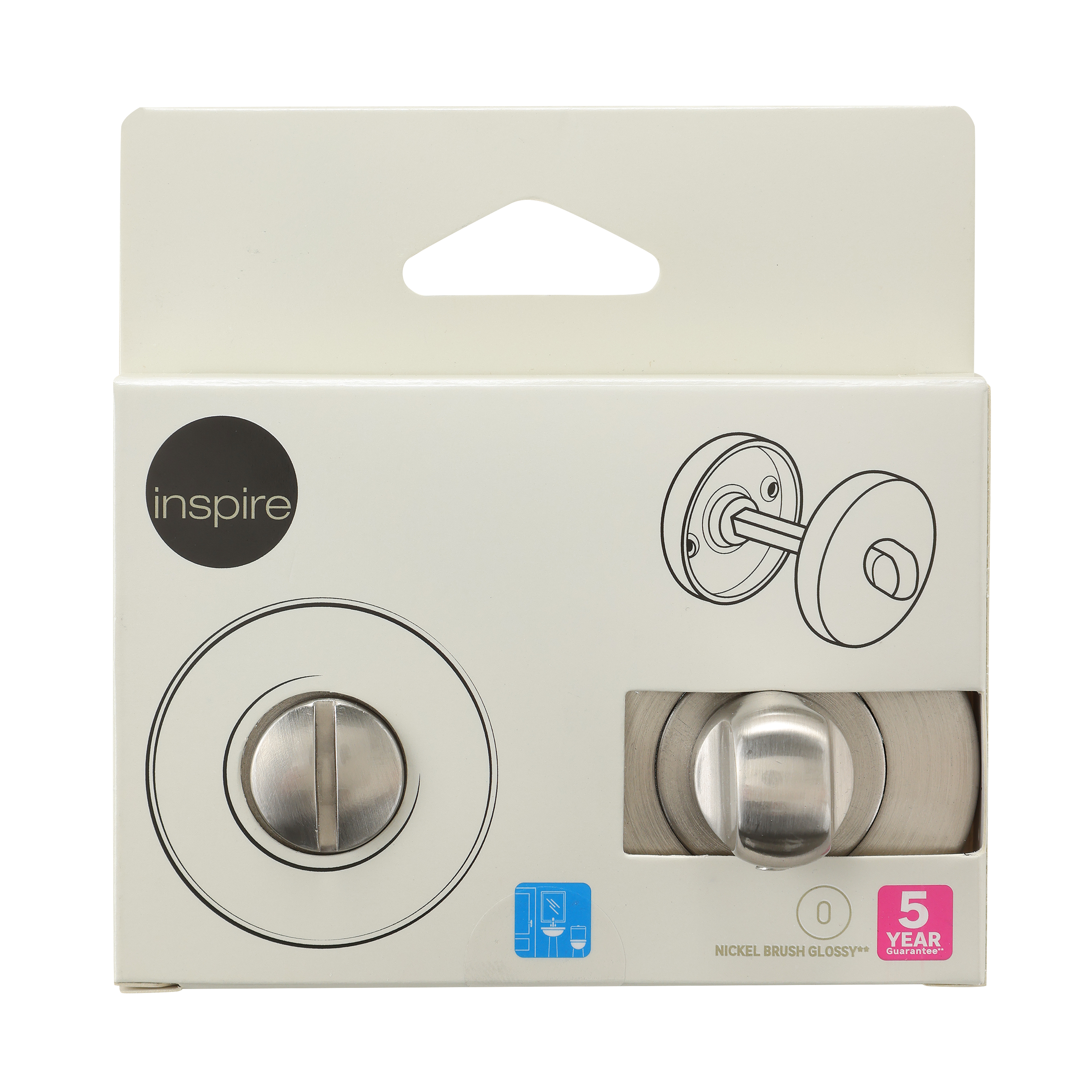 2 rosaces INSPIRE condamnation/décondamnation L1 acier nickel satiné A2 - 6