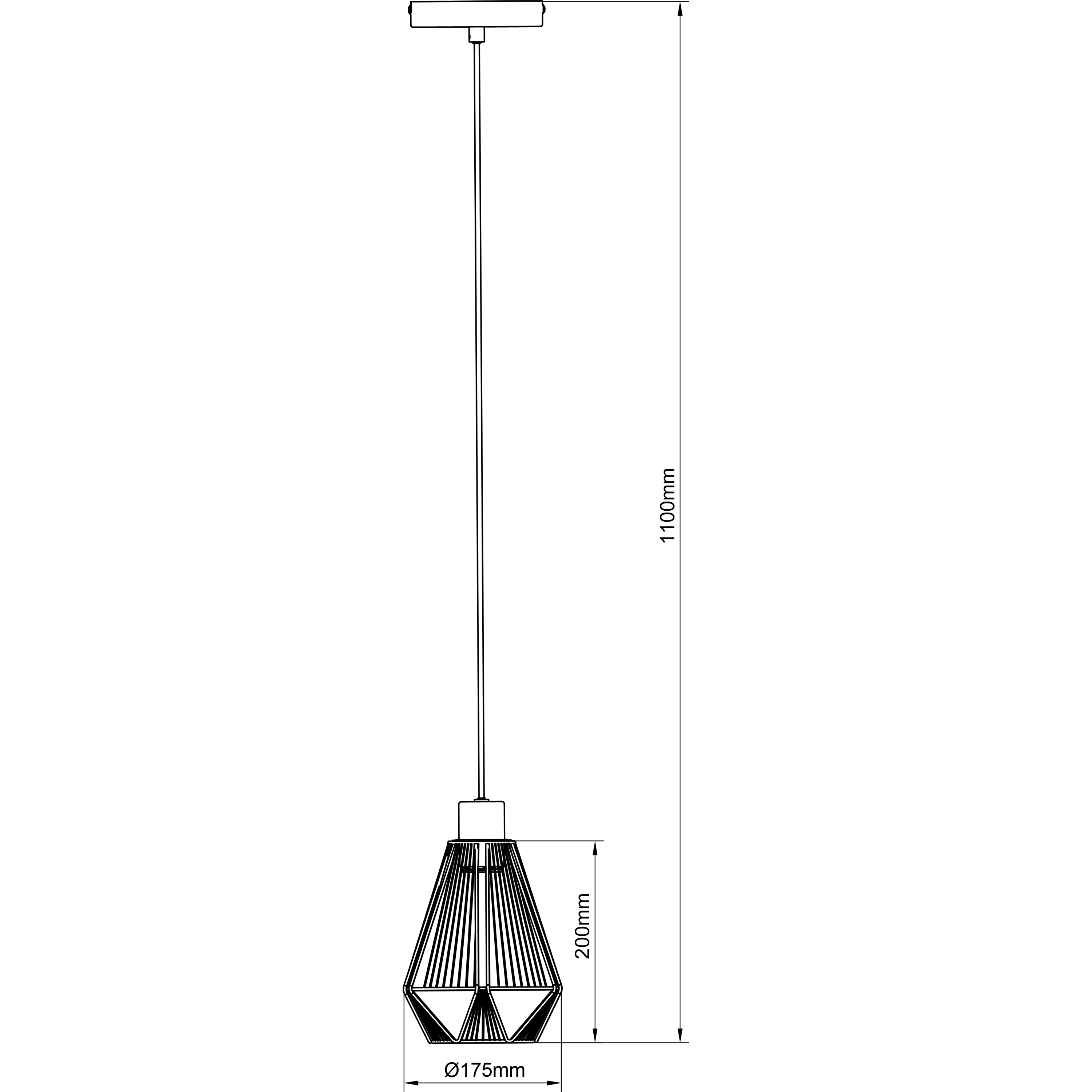 Suspension Pyros acrylique, noir, Diam.17.5 cm INSPIRE, E27 - 8
