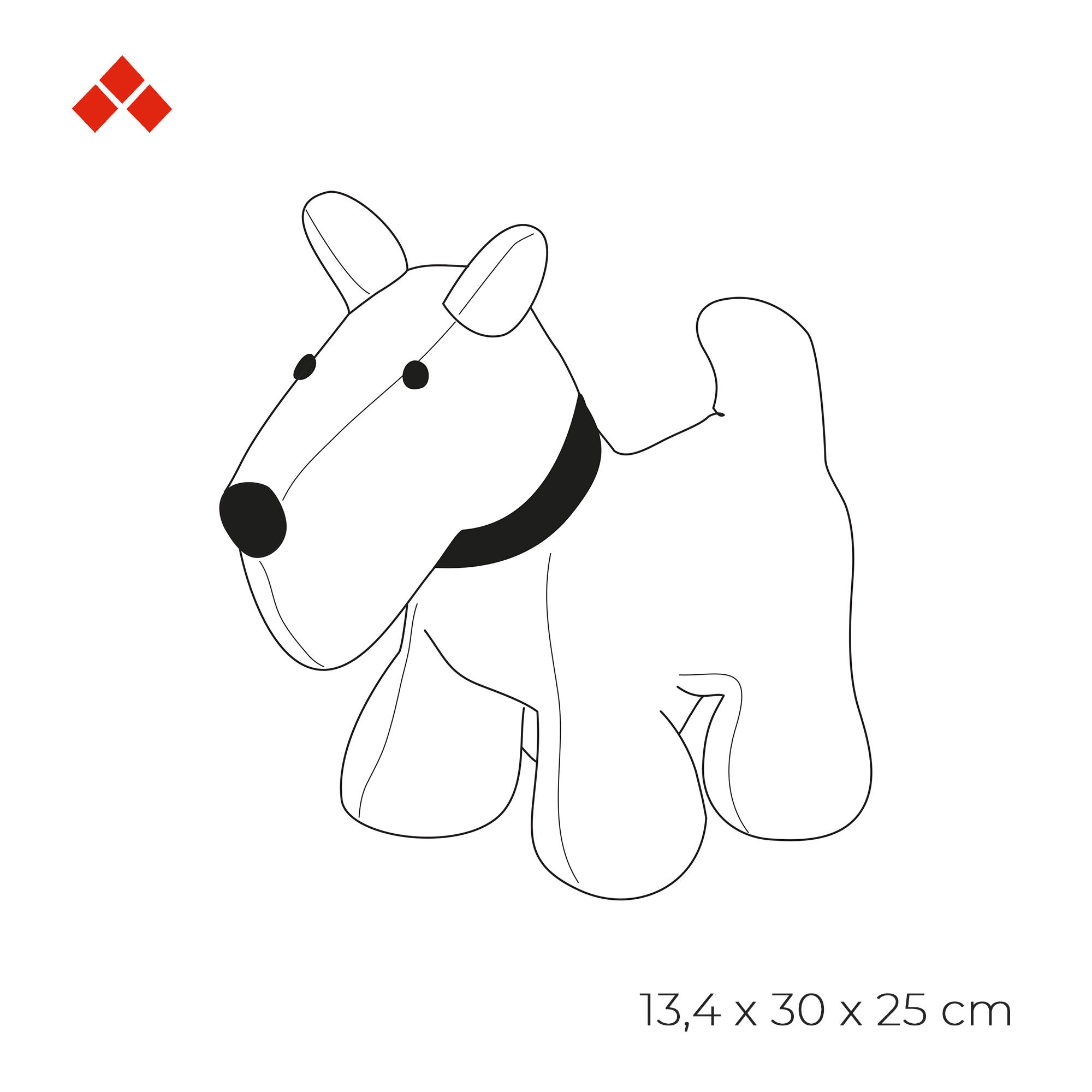 Bloque-porte amovible REI Chien écossais en tissu L.30.5 x H.13.4 x l.30.5 cm - 4