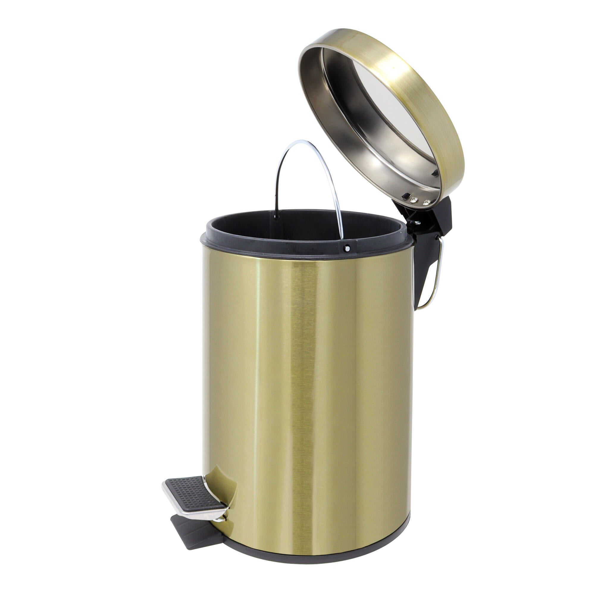 Balde do lixo 3L dourado mate - 2