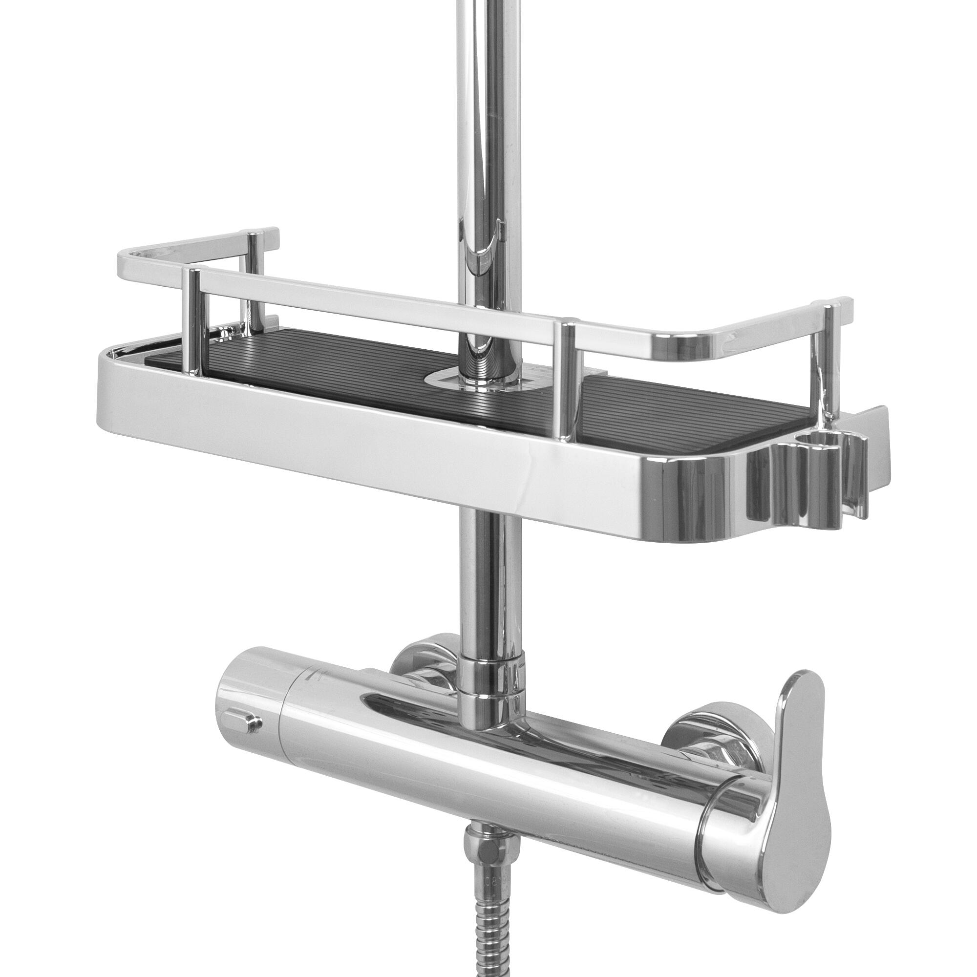 Cesto de duche p/rampa preto/cromado - 2