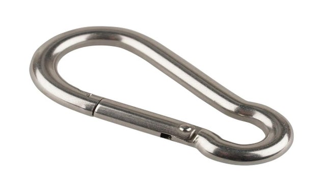 Mousqueton acier gris / argent, L.80