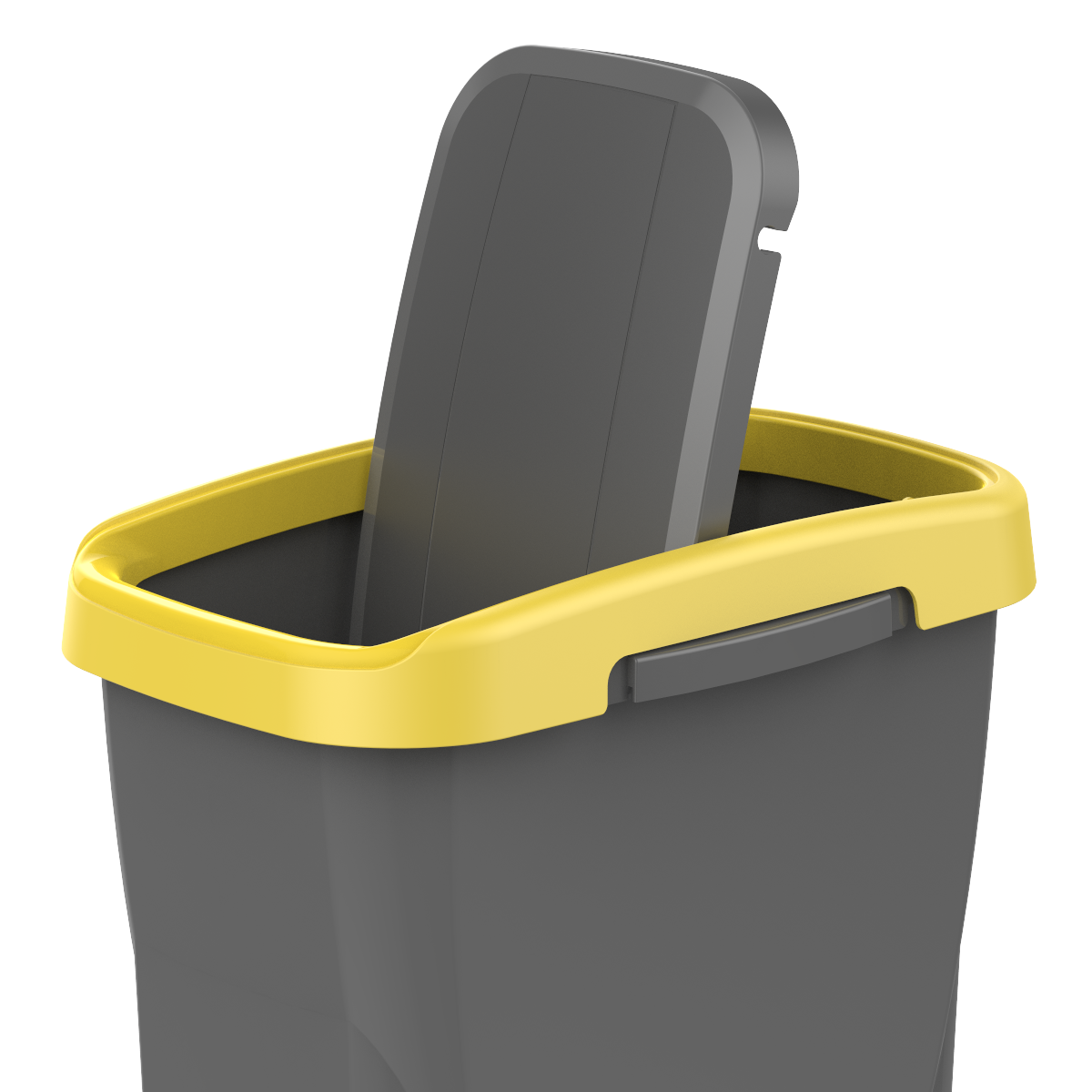 Pattumiera per raccolta differenziata Ecoswing Green Loop manuale grigio e giallo 15 L - 8