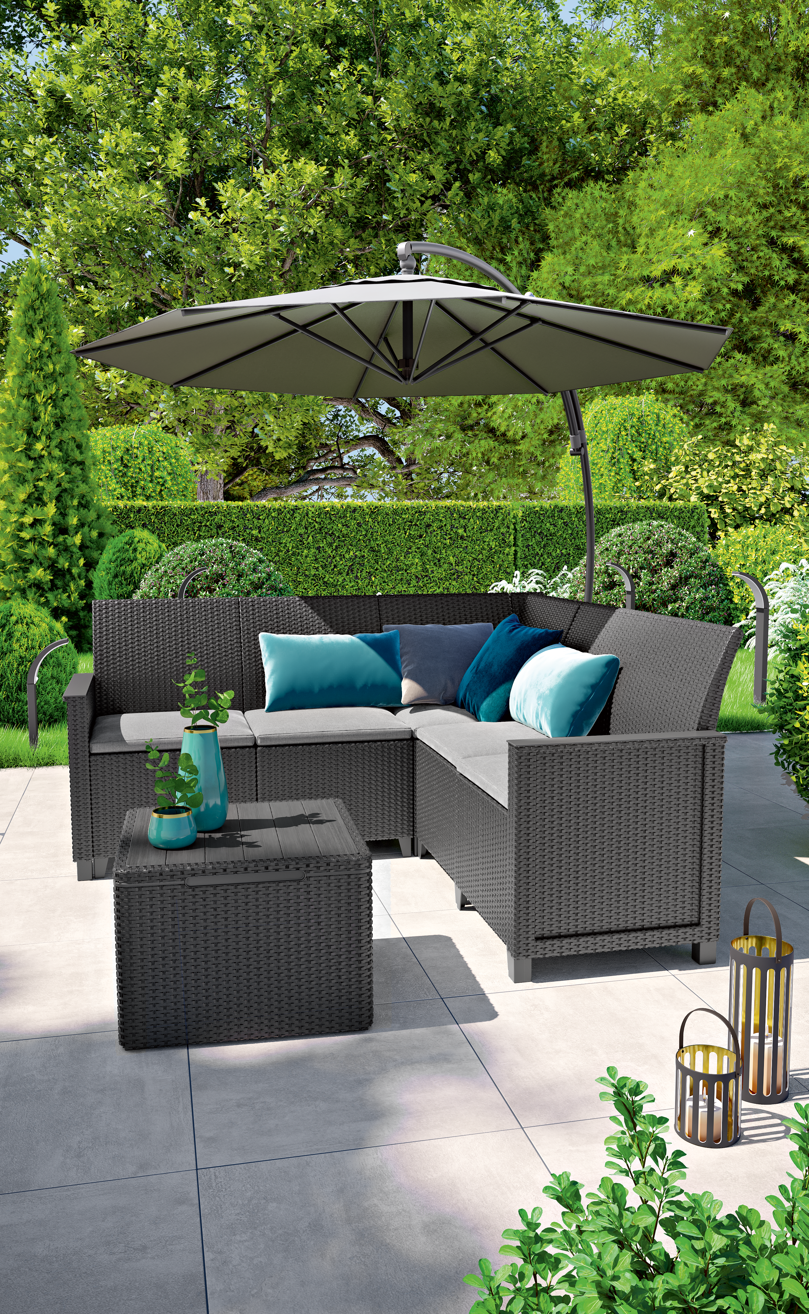 Meble ogrodowe zestaw Elodie antracytowe Keter - 2