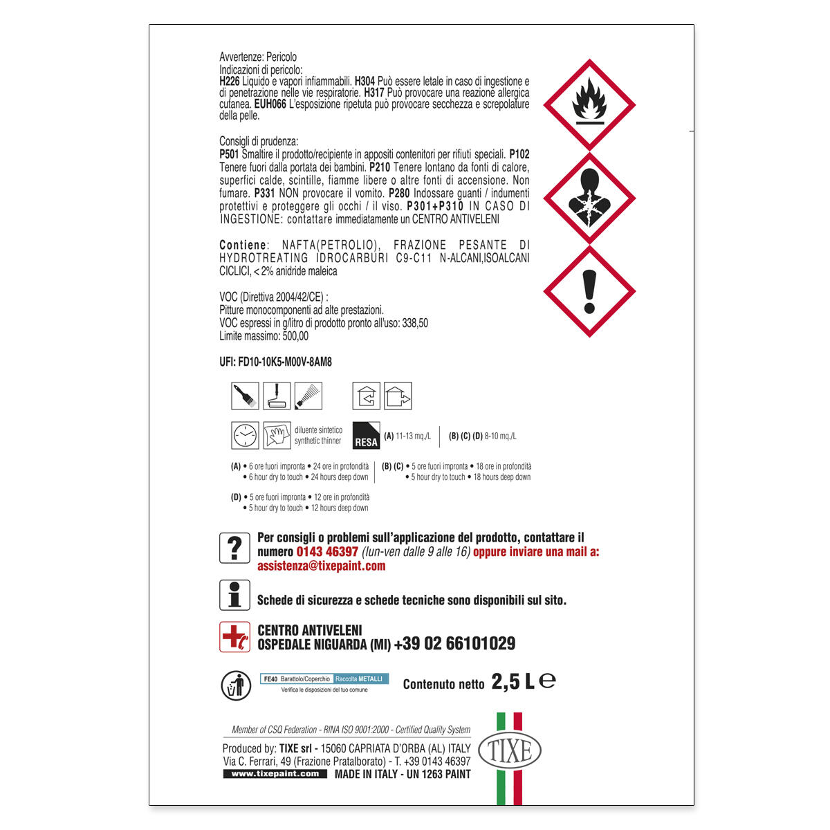 Vernice da esterno per ferro TIXE Brilltix marrone opaco, 2.5 l - 5