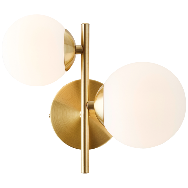 Applique murale G9, acier / cristal, laiton, Callas, INSPIRE