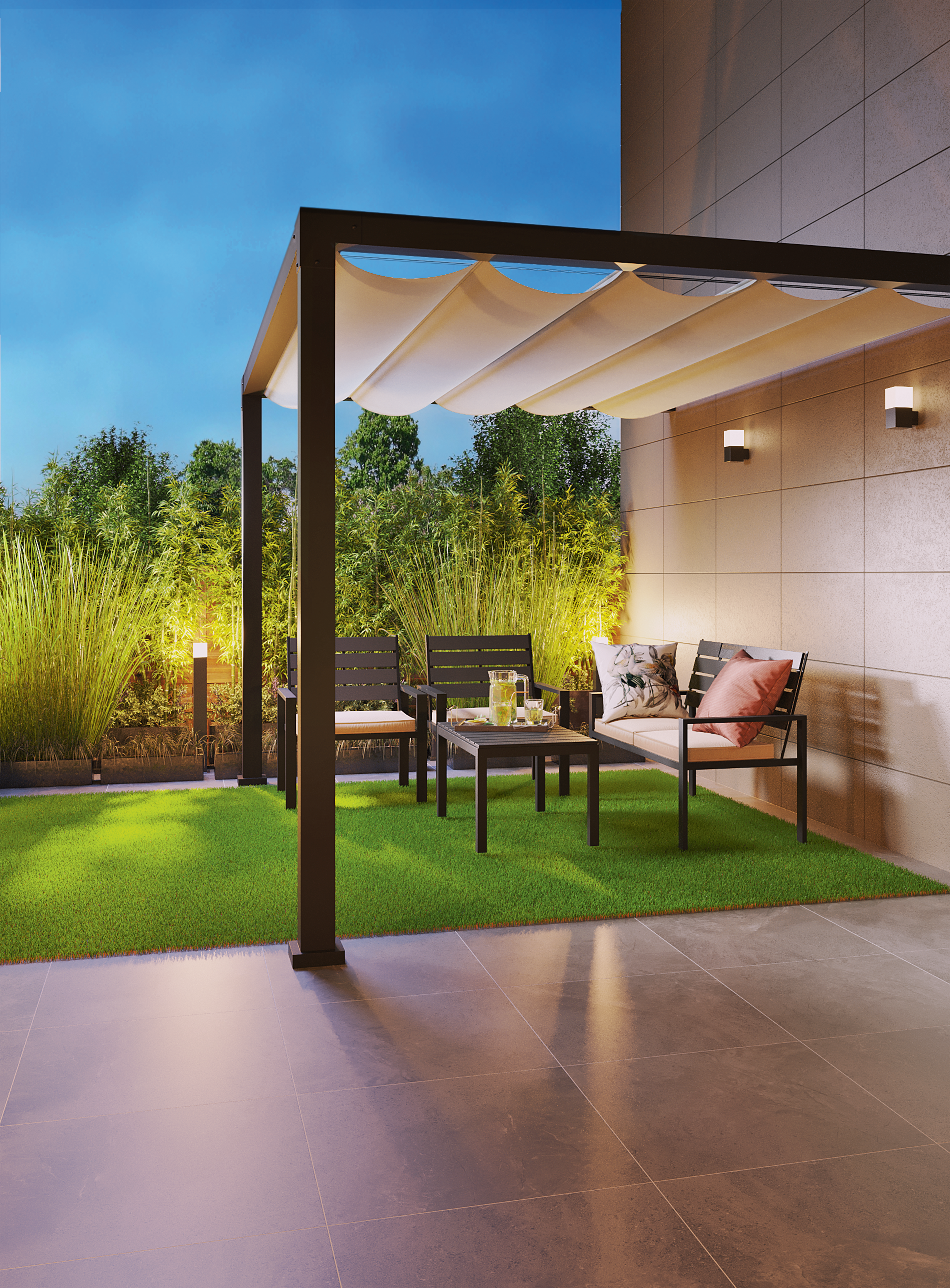 Pérgola de aluminio NATERIAL Manea gris de 260x350 cm - 8