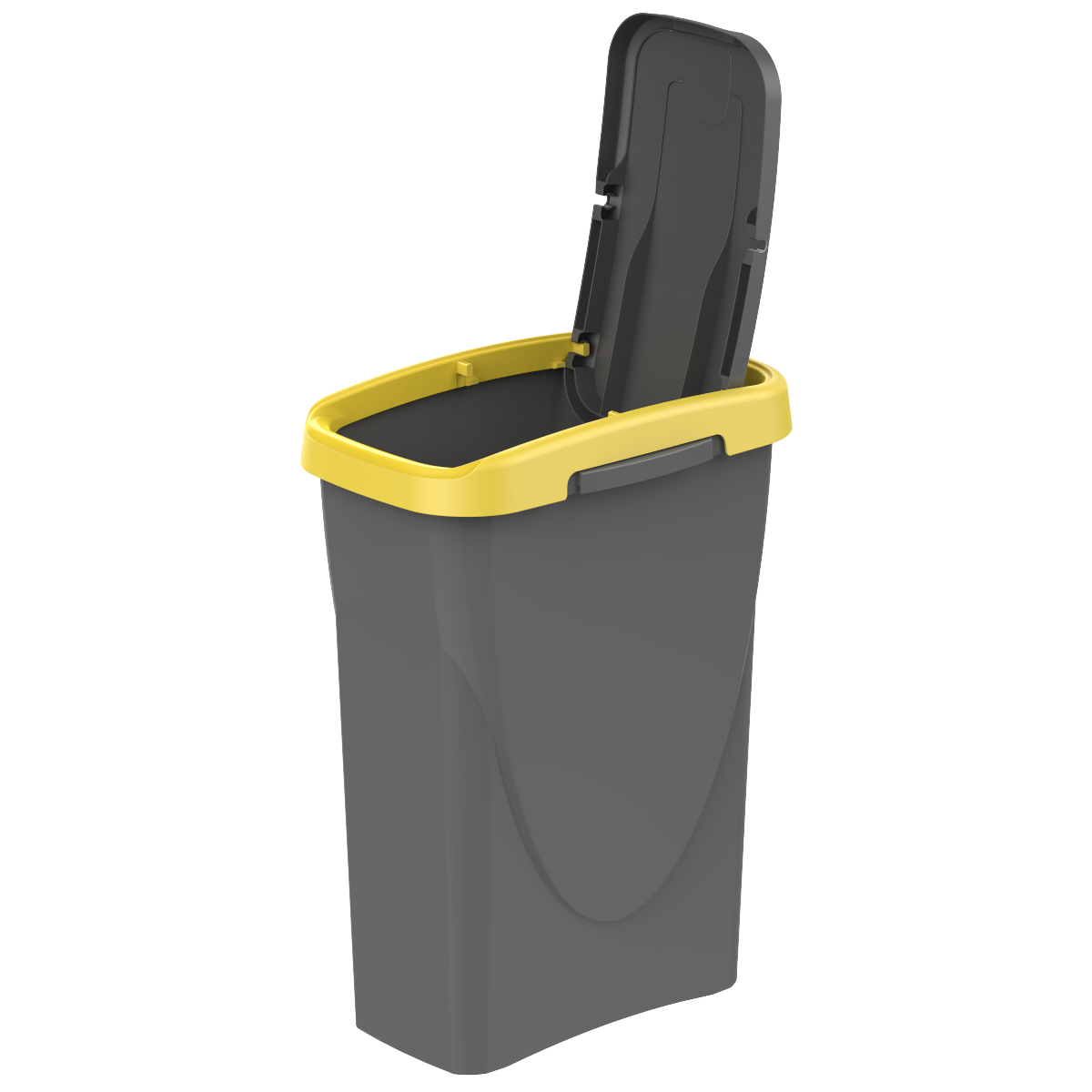 Pattumiera per raccolta differenziata Ecoswing Green Loop manuale grigio e giallo 15 L - 4