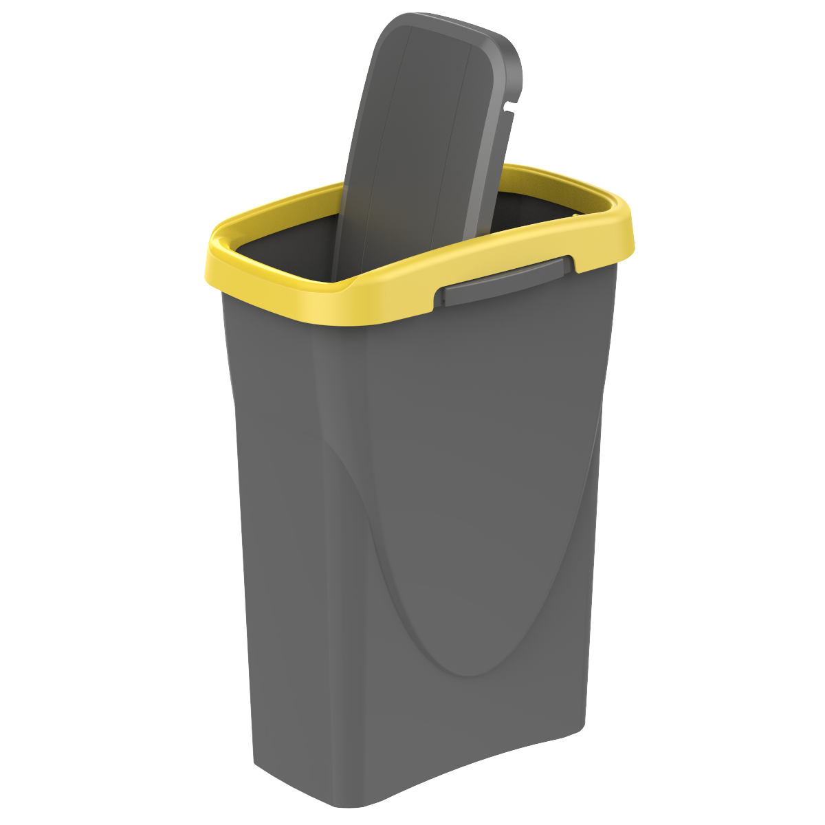Pattumiera per raccolta differenziata Ecoswing Green Loop manuale grigio e giallo 15 L - 3