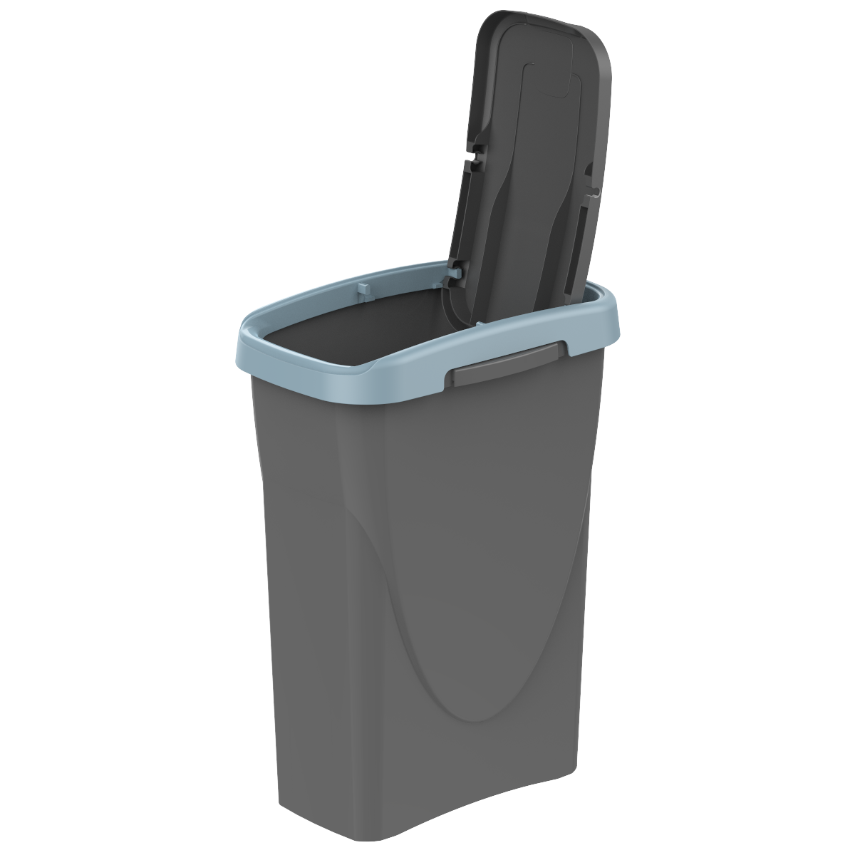 Pattumiera per raccolta differenziata Ecoswing Green Loop manuale grigio e azzurro 15 L - 4