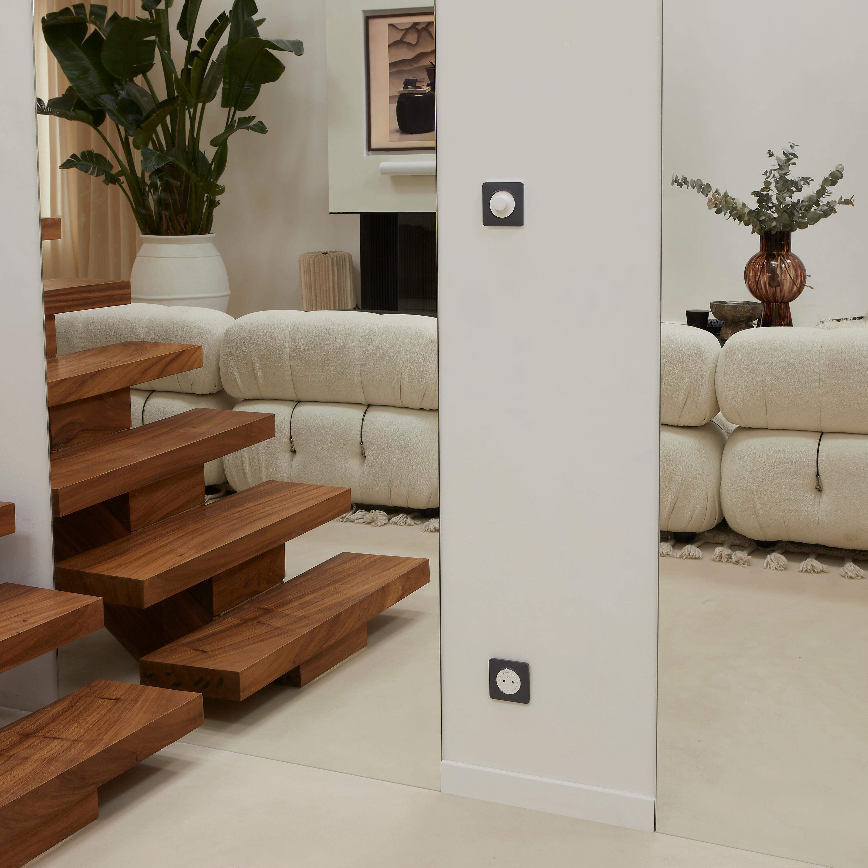 Prise avec terre affleurante à assembler Lumia, LEXMAN blanc - 8