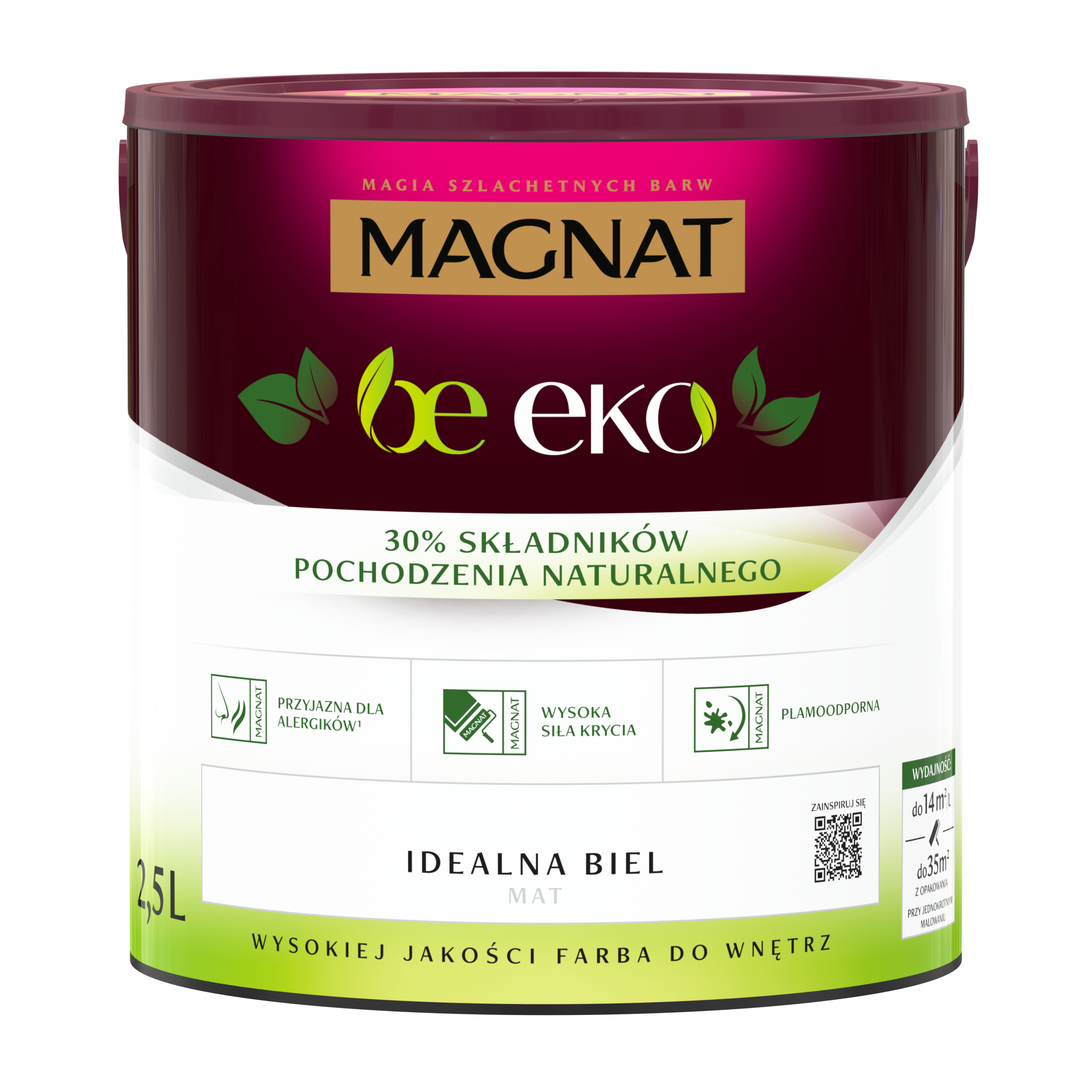 Farba Magnat Be Eko Biała 2.5 l