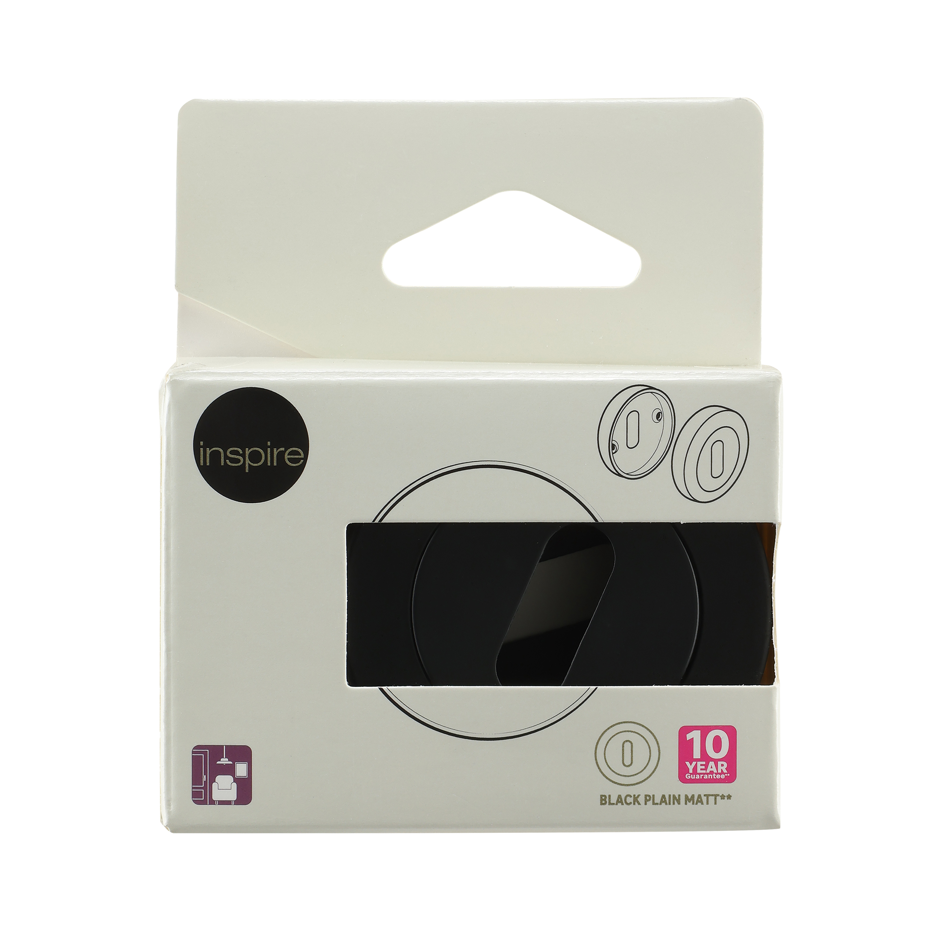 Rozeta podklamkowa na klucz Axel/Birdie czarna Inspire - 8