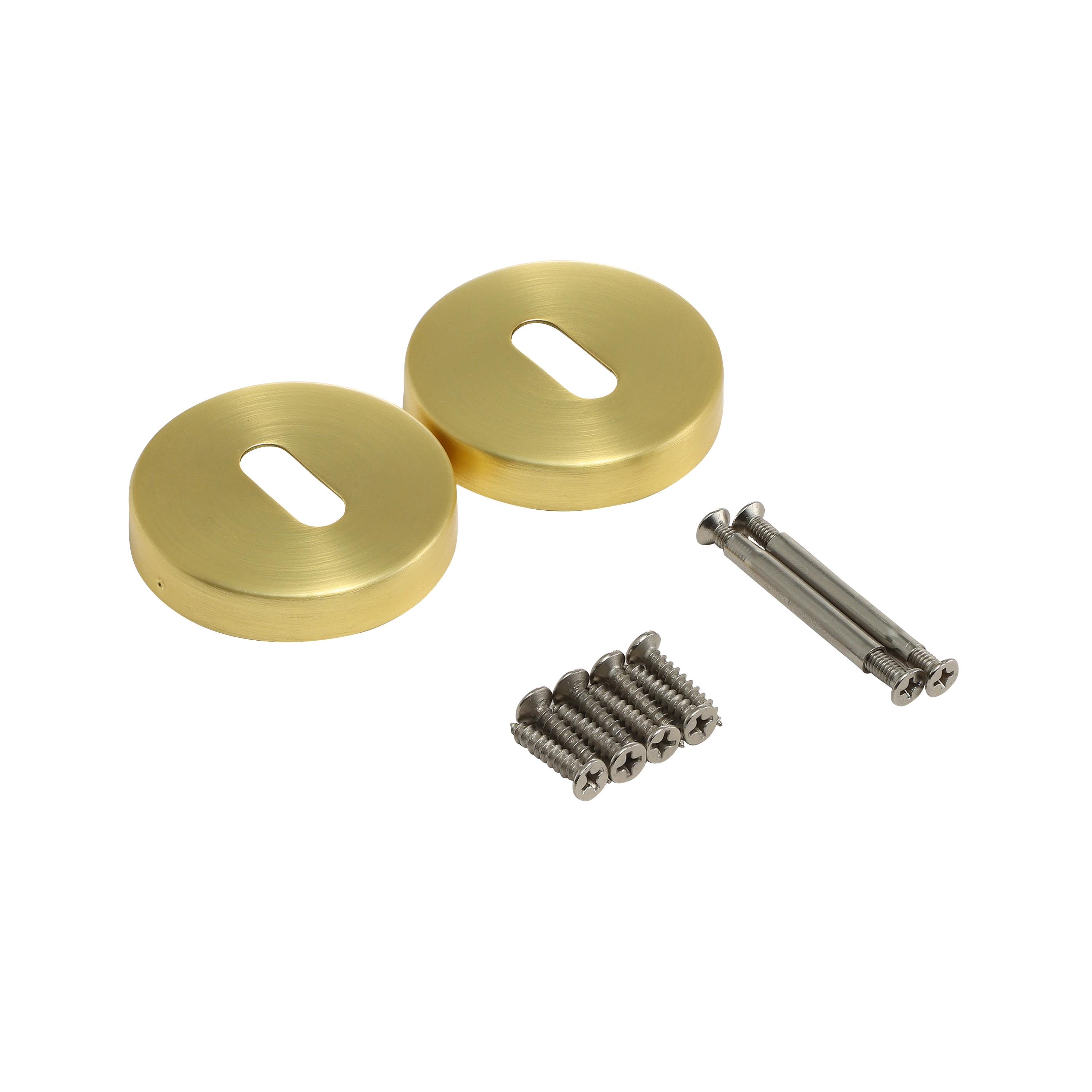 2 rosaces INSPIRE trou de clé L1 acier laiton brossé A3 - 5