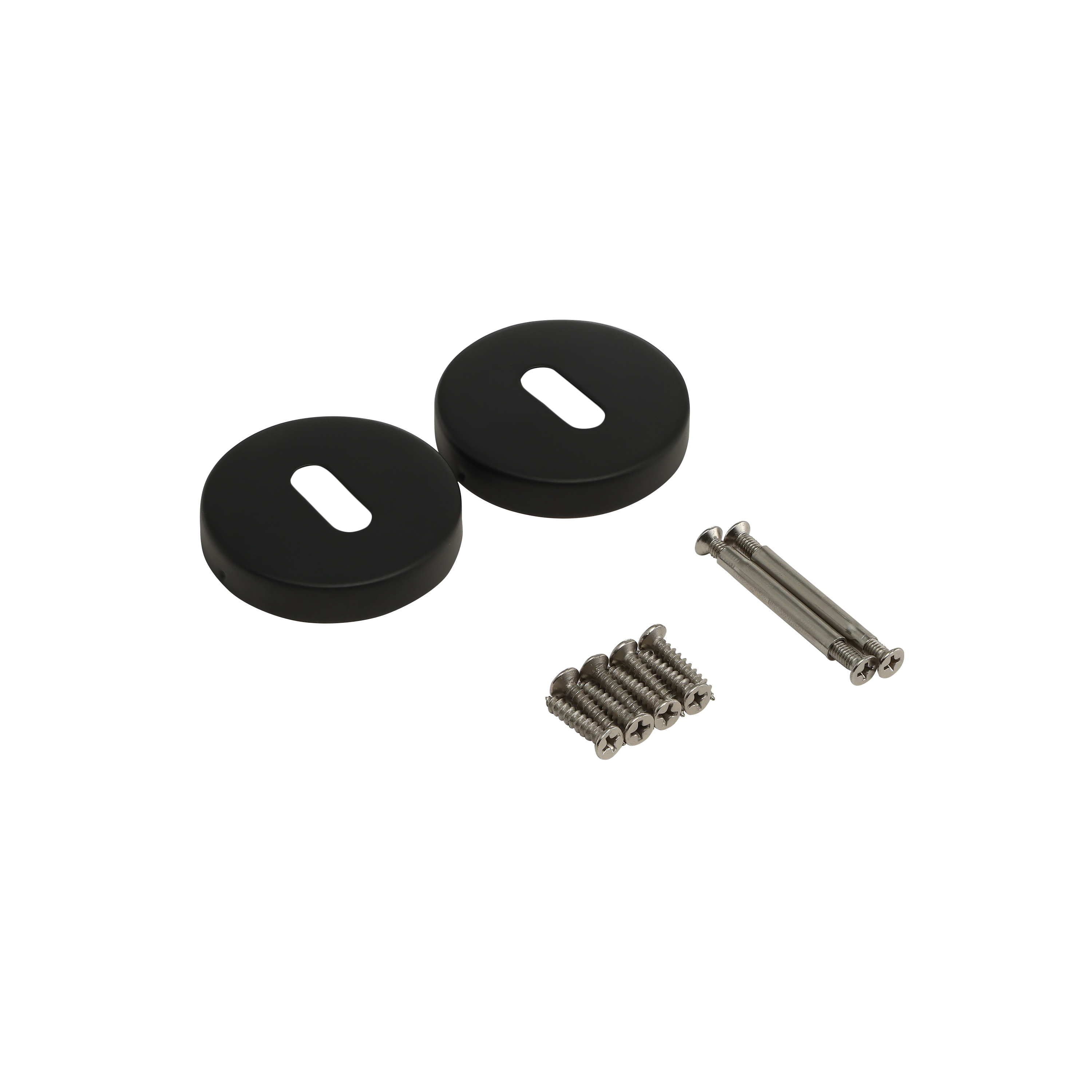 2 rosaces INSPIRE trou de clé L1 acier noir mat A1 - 5