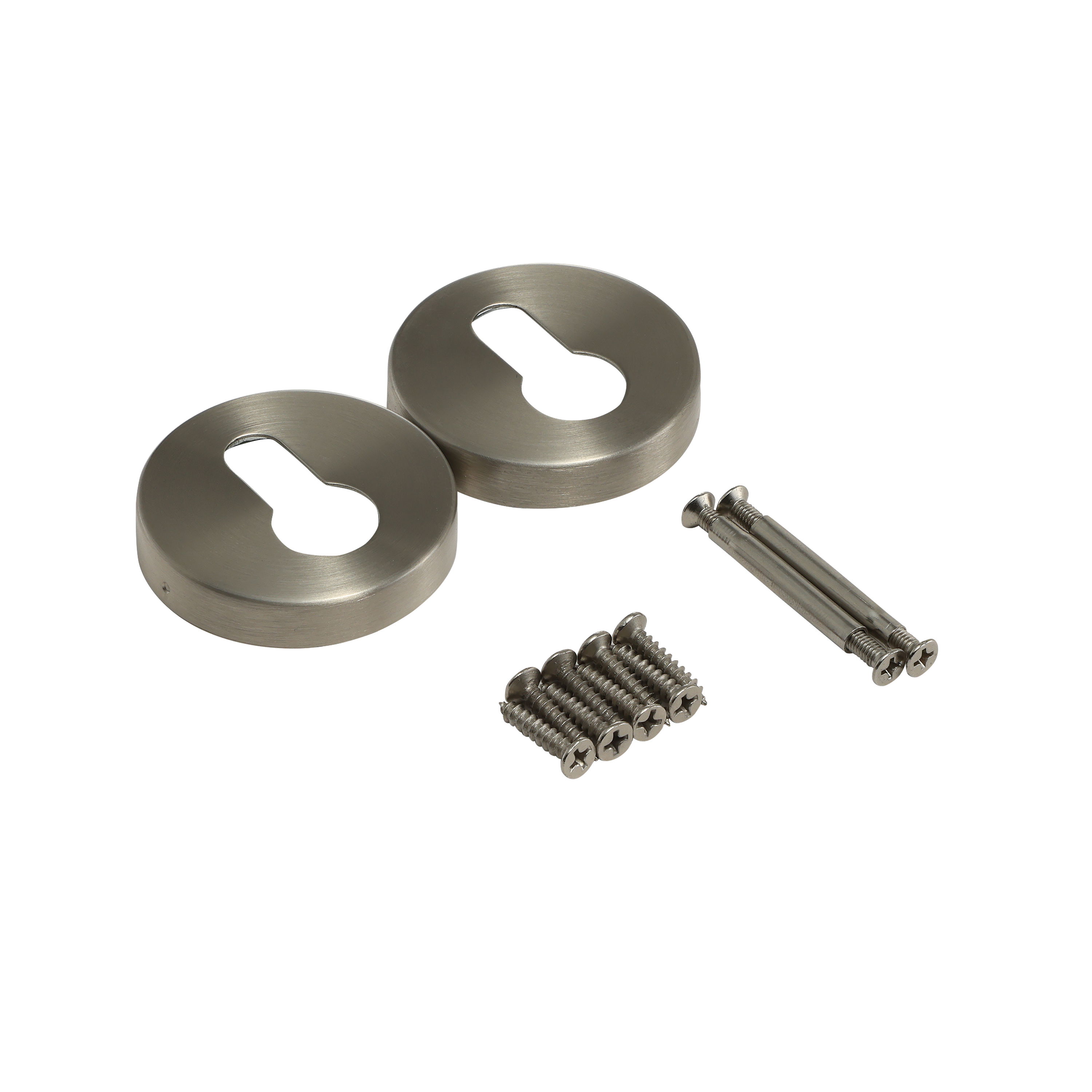 2 rosaces INSPIRE trou de cylindre L1 acier nickel satiné A2 - 5