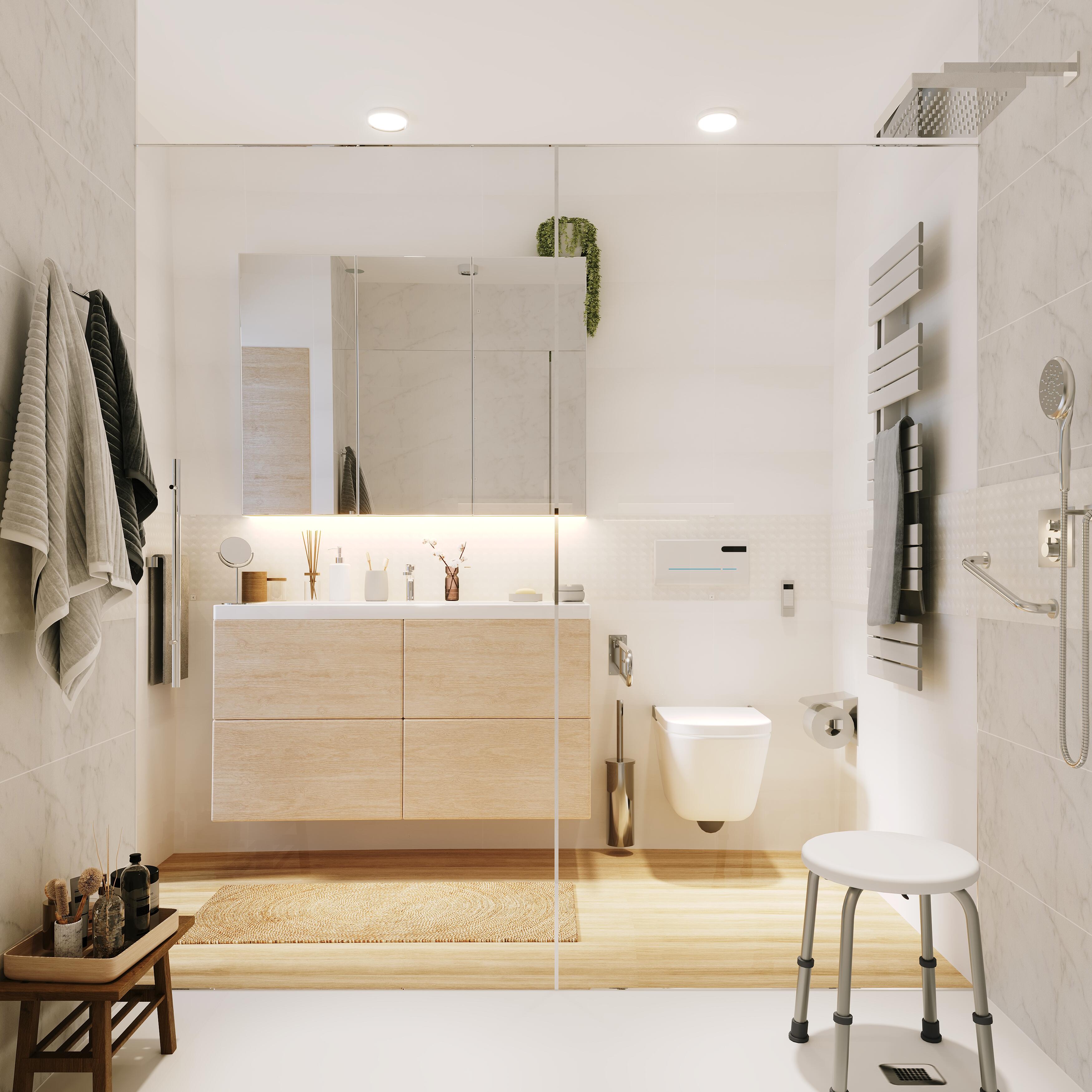 Barra de apoio aço antideslizante inox cromado 73x3 cm - 3