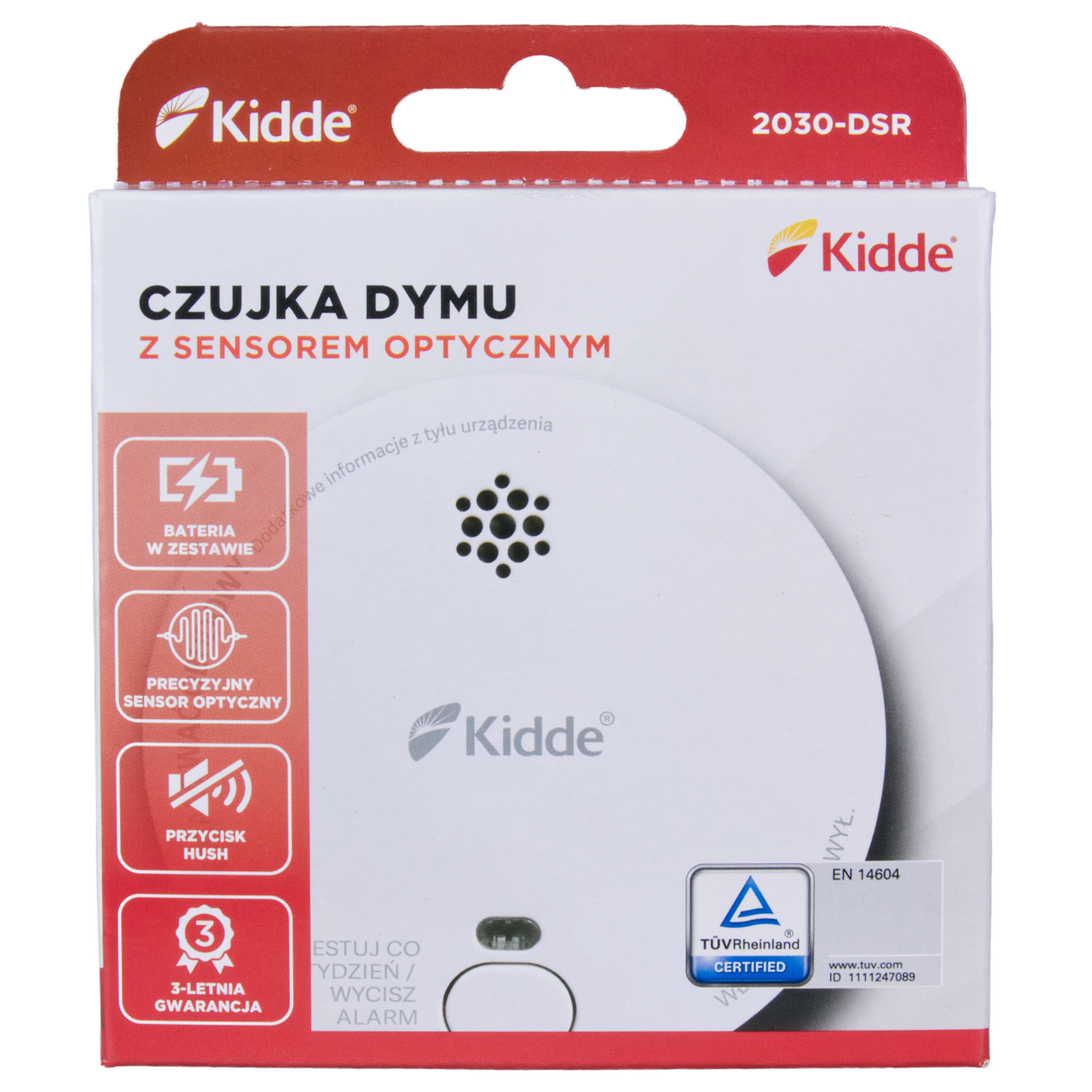 Czujnik dymu bateryjny KIDDE - 12