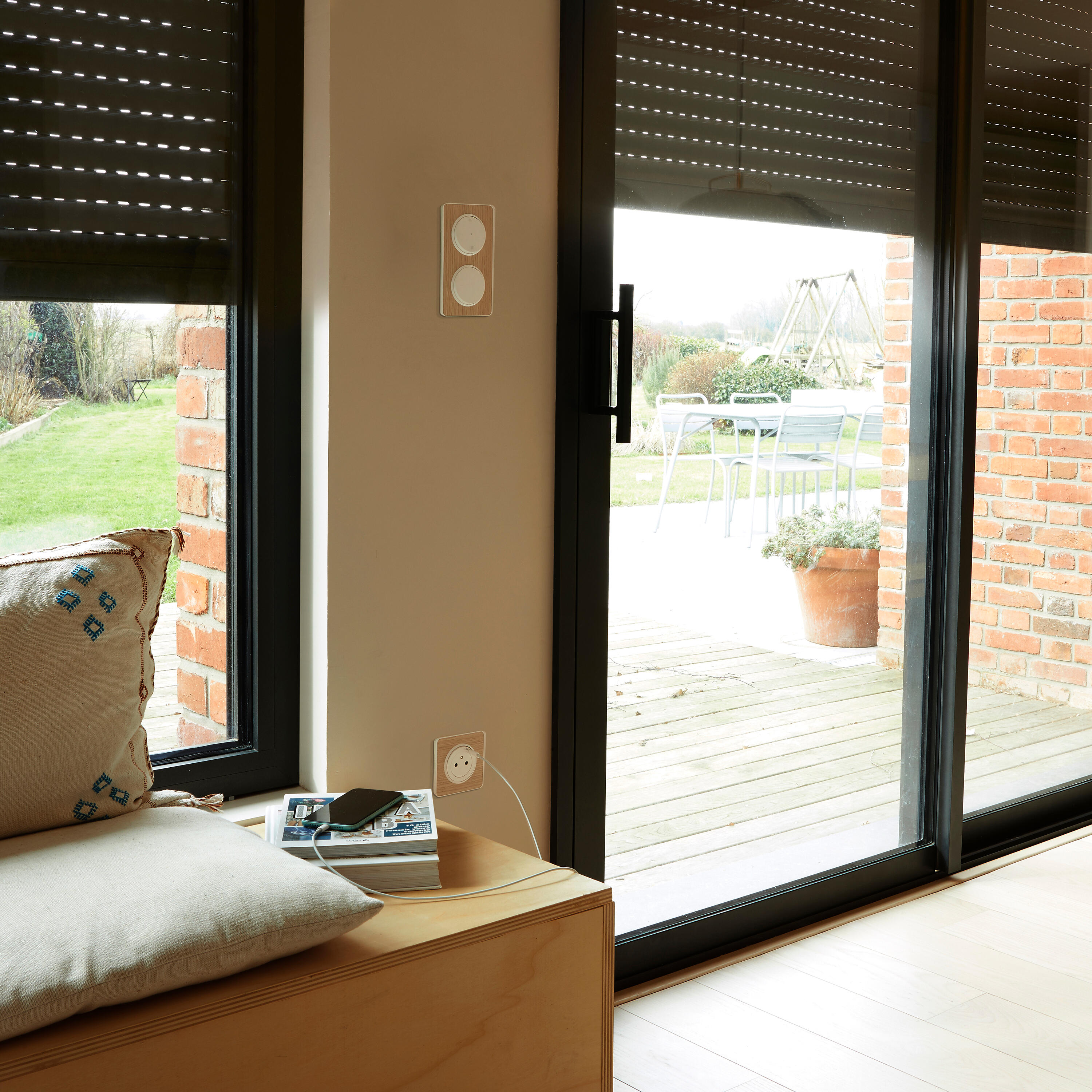 Prise avec terre affleurante avec usb c , à assembler Lumia, LEXMAN, blanc - 5