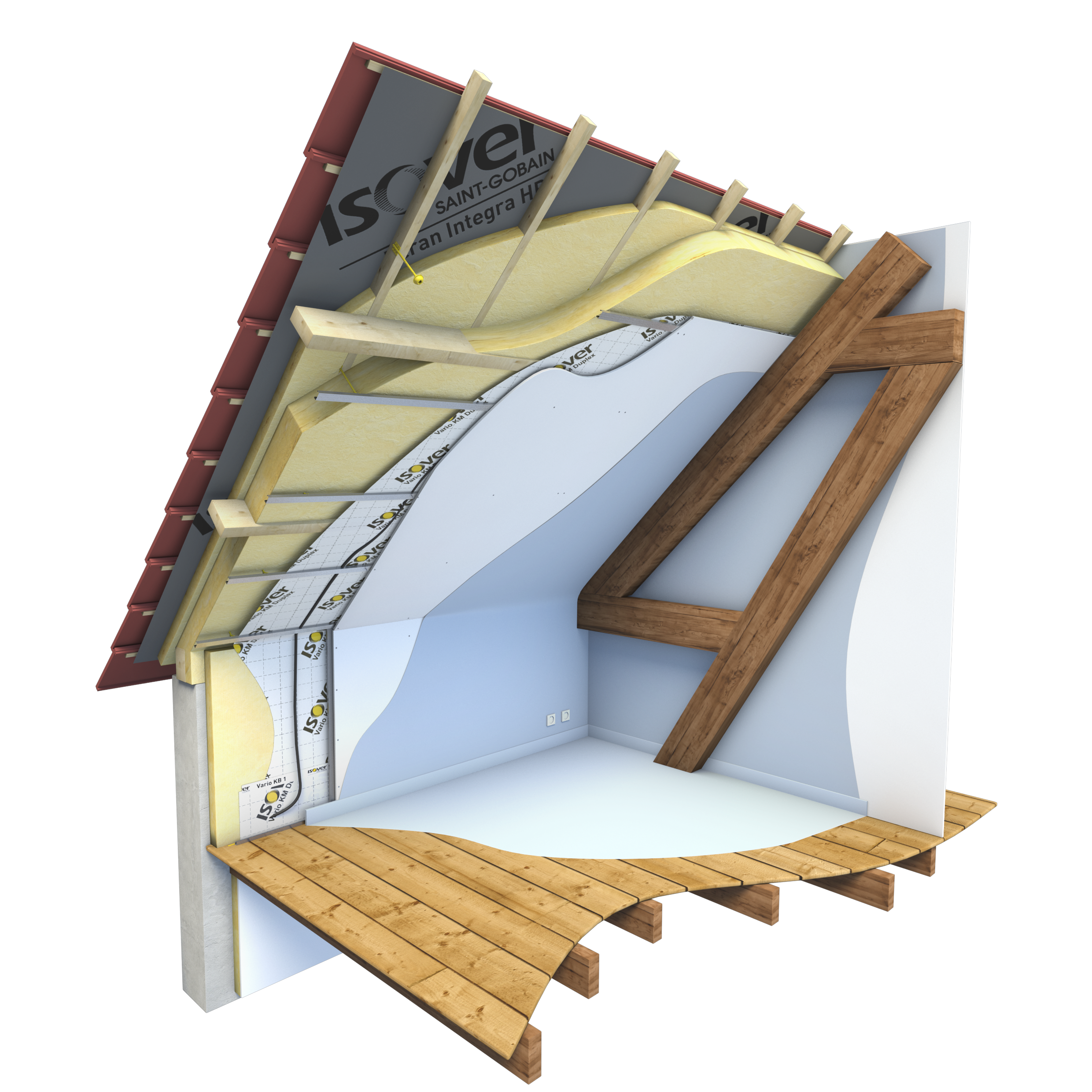 Rouleau laine de verre ISOVER Isoconfort 35 nu, Ep.100mm, 5.5x1.2m, R2.85 - 2
