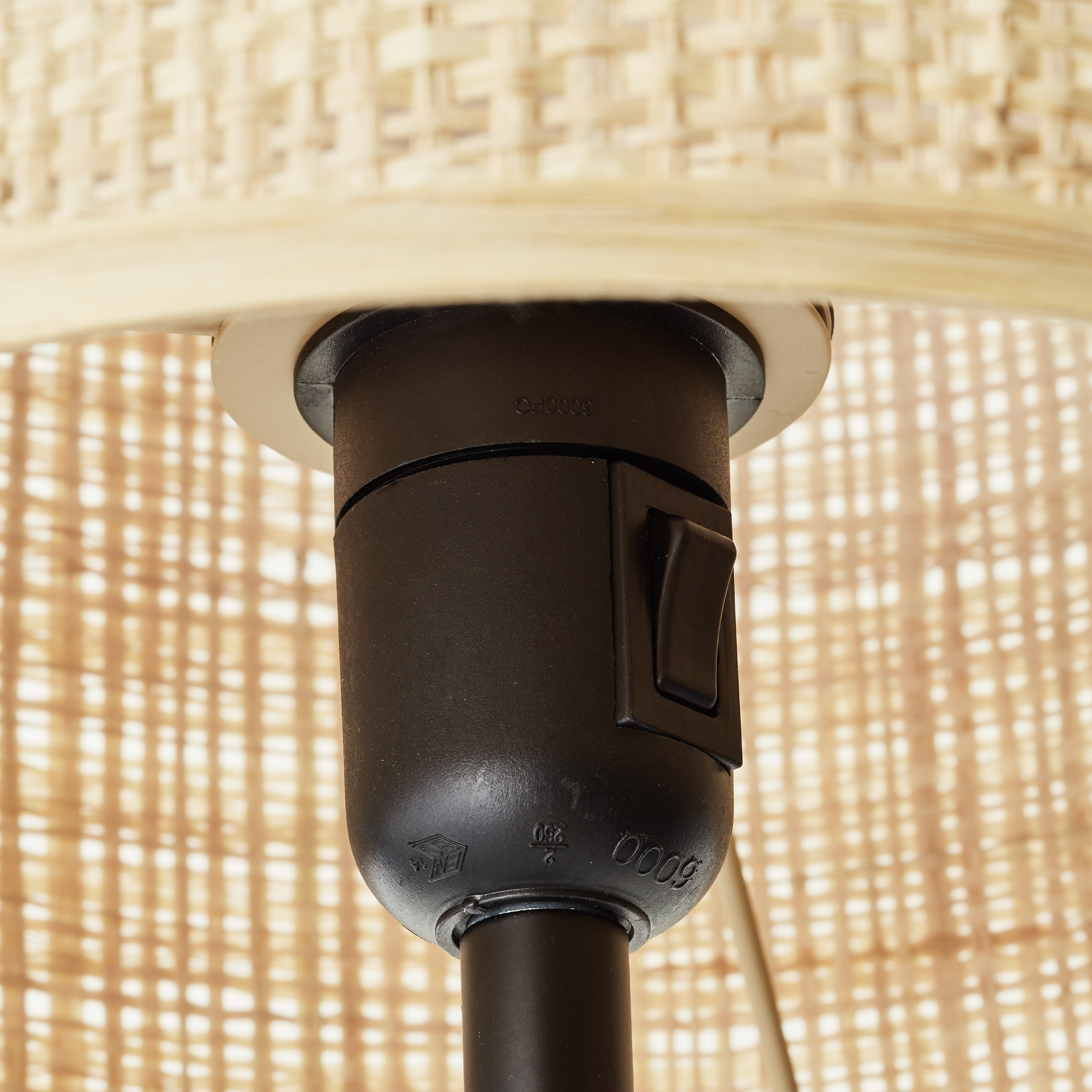 Lampa podłogowa Carvi czarny raffia 2 x E27 Inspire - 15