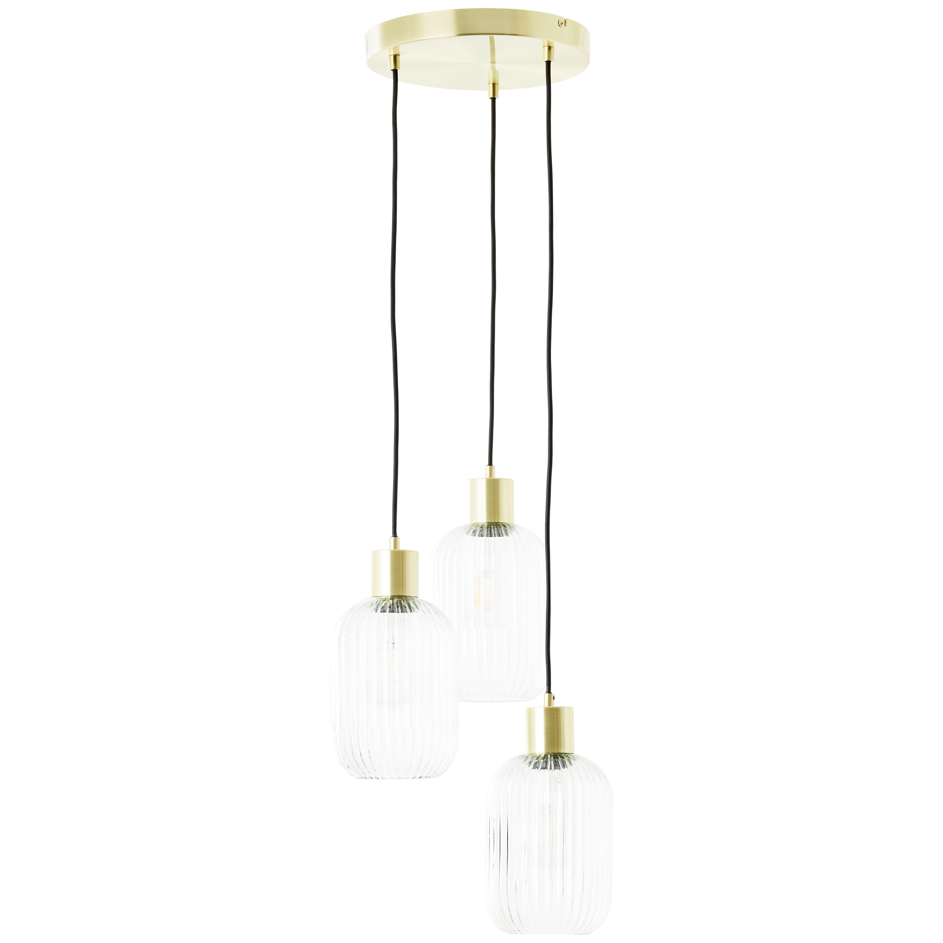Candeeiro de teto suspenso redondo DIPSY 3 luzes E27 D25cm vidro inspire - 31