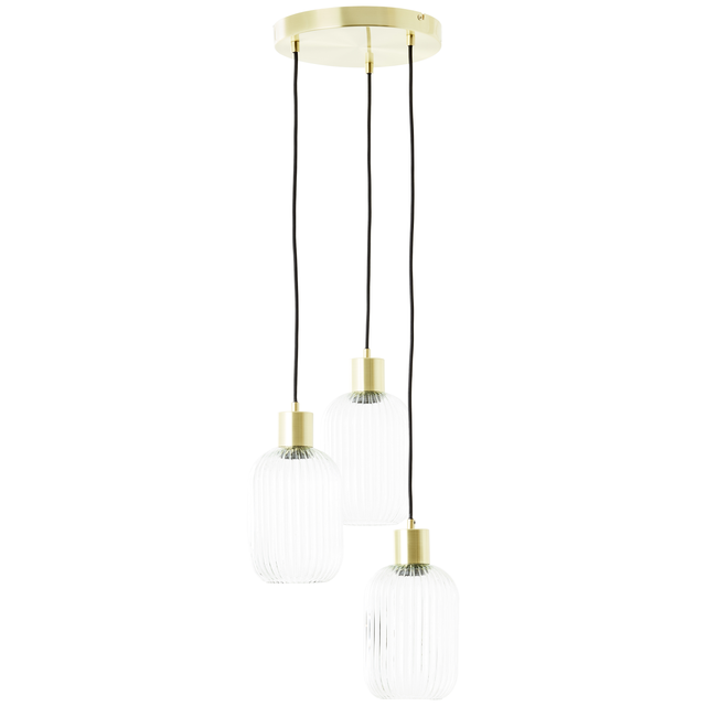 Suspension Dipsy acier, transparent, Diam.14 cm INSPIRE, E27