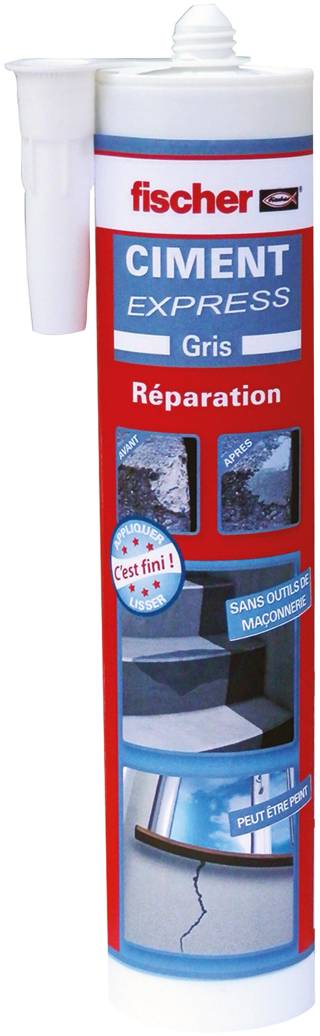 Cartouche Ciment Express 310ml - Gris - Fischer - 6