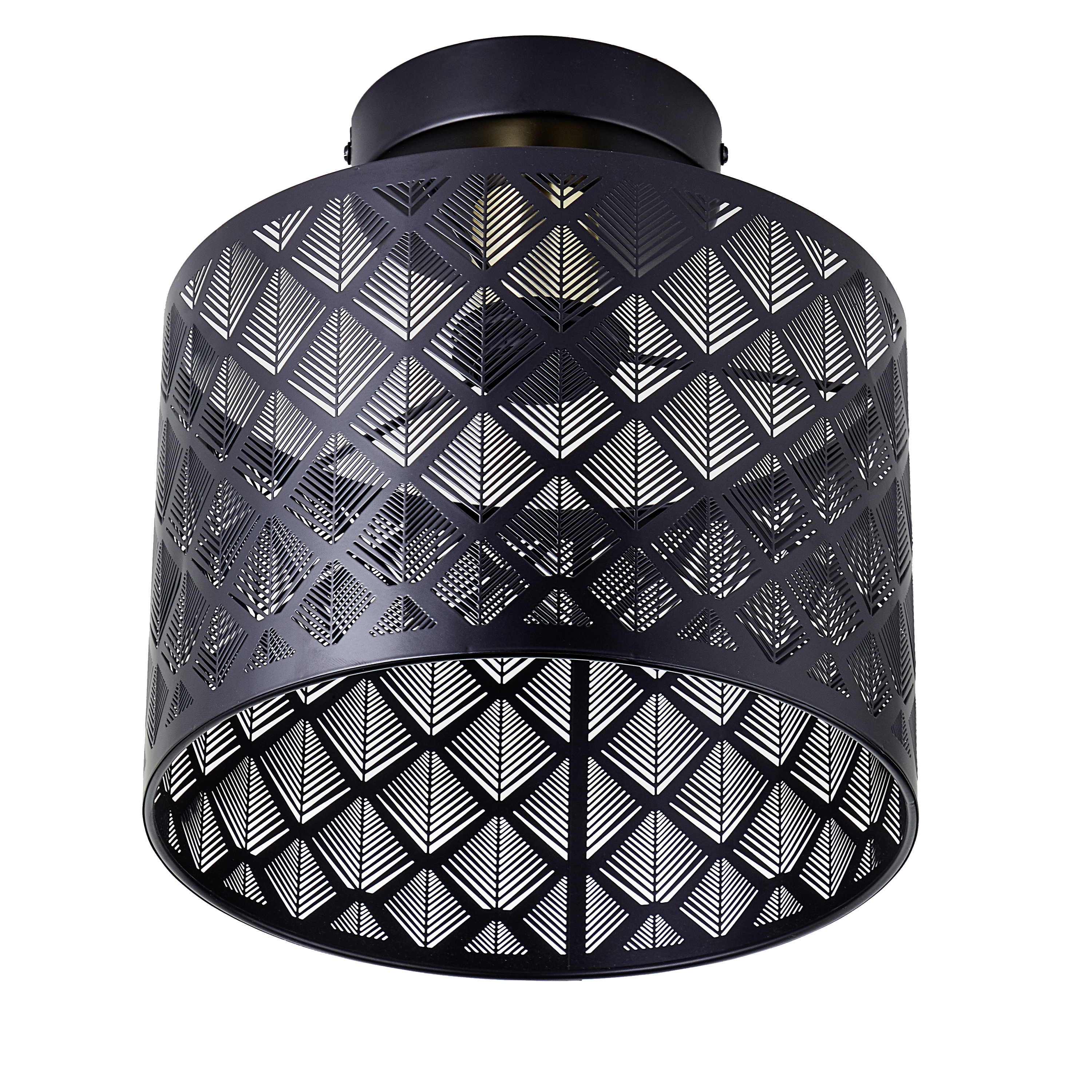 Plafonnier 1 x E27, glamour, métal noir et laiton, Galati, INSPIRE, D.25 cm - 9