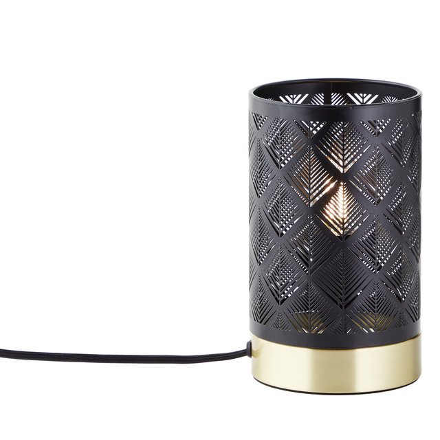 Lampe E14 Galati, acier, noir, H. 19cm, INSPIRE