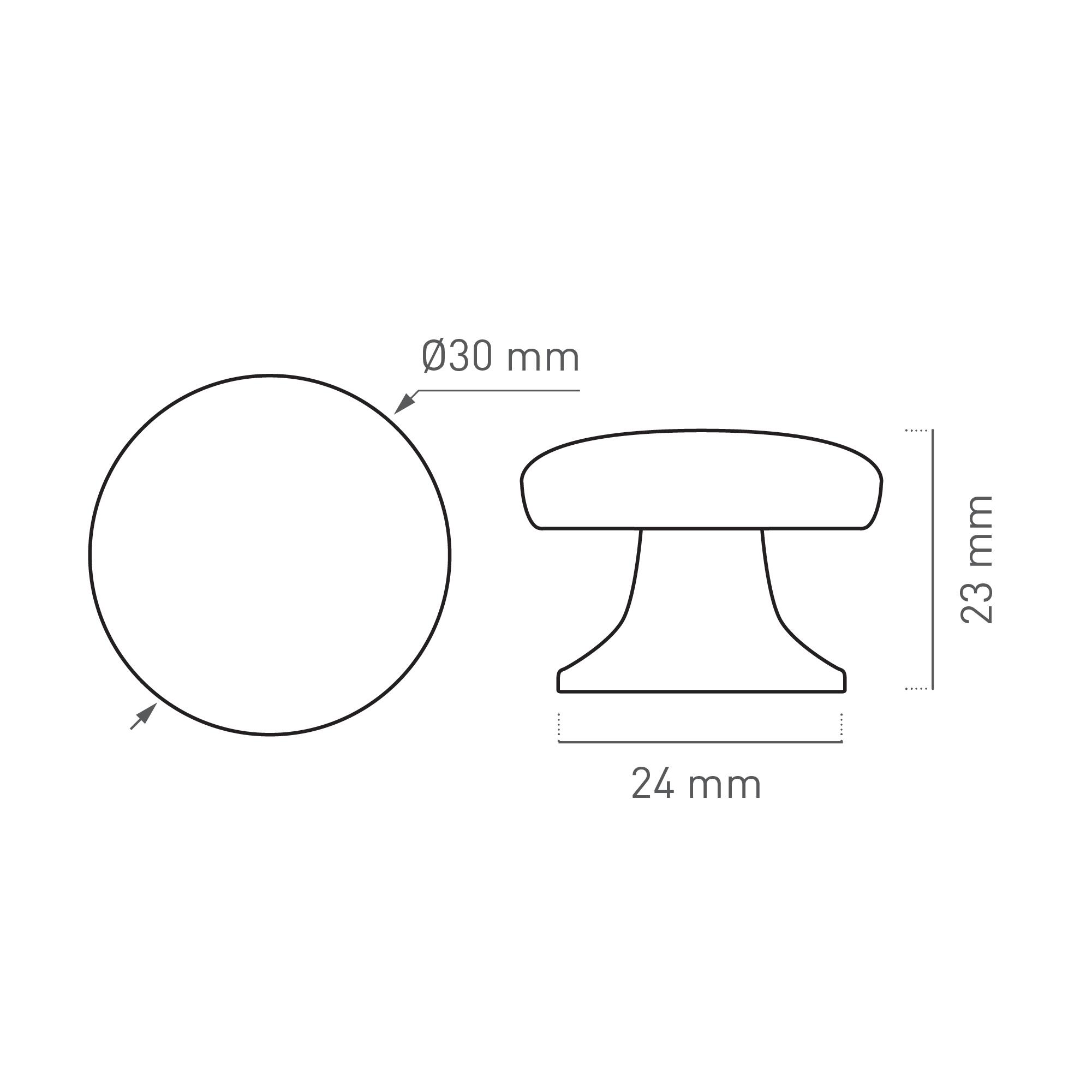 2 Puxadores para móvel Nesu ouro inca 30mm - 2