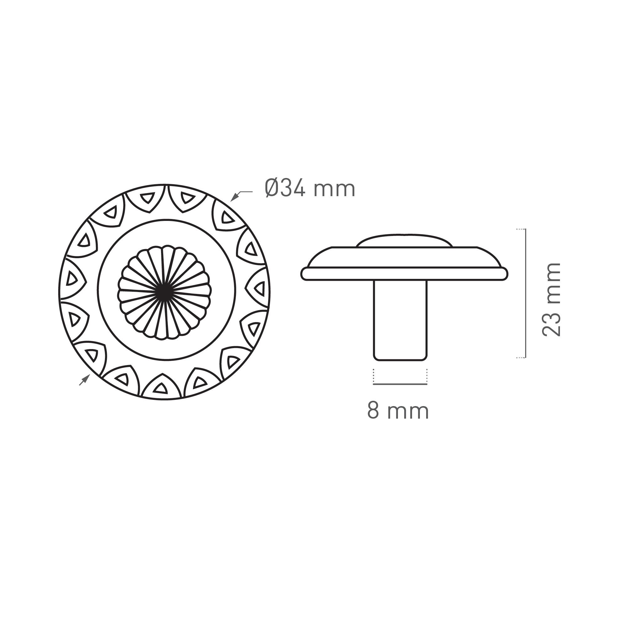 4 Puxadores para móvel Nesu ouro inca 34mm - 2