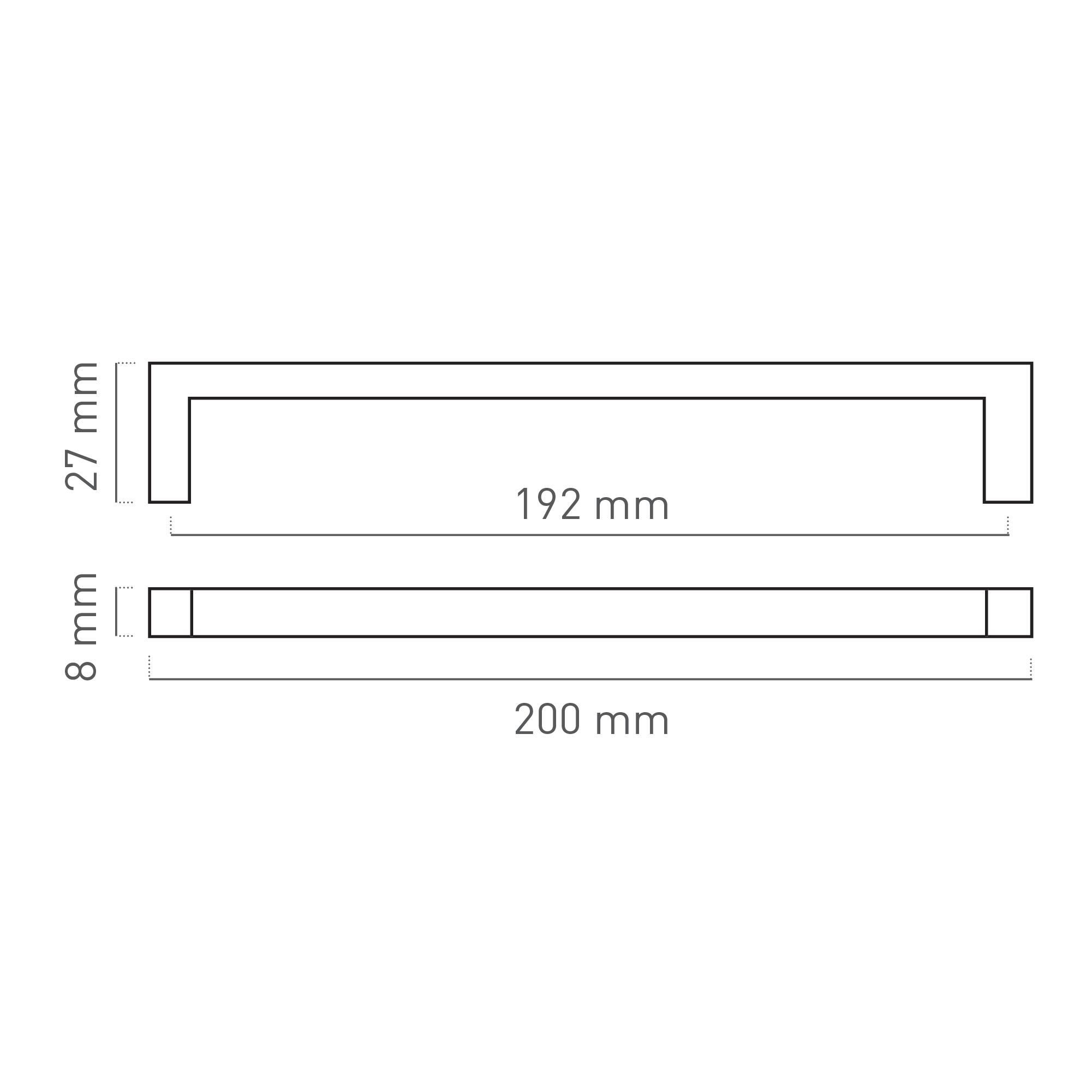 4 Puxadores para móvel Nesu mod latão acetinado 192mm - 2