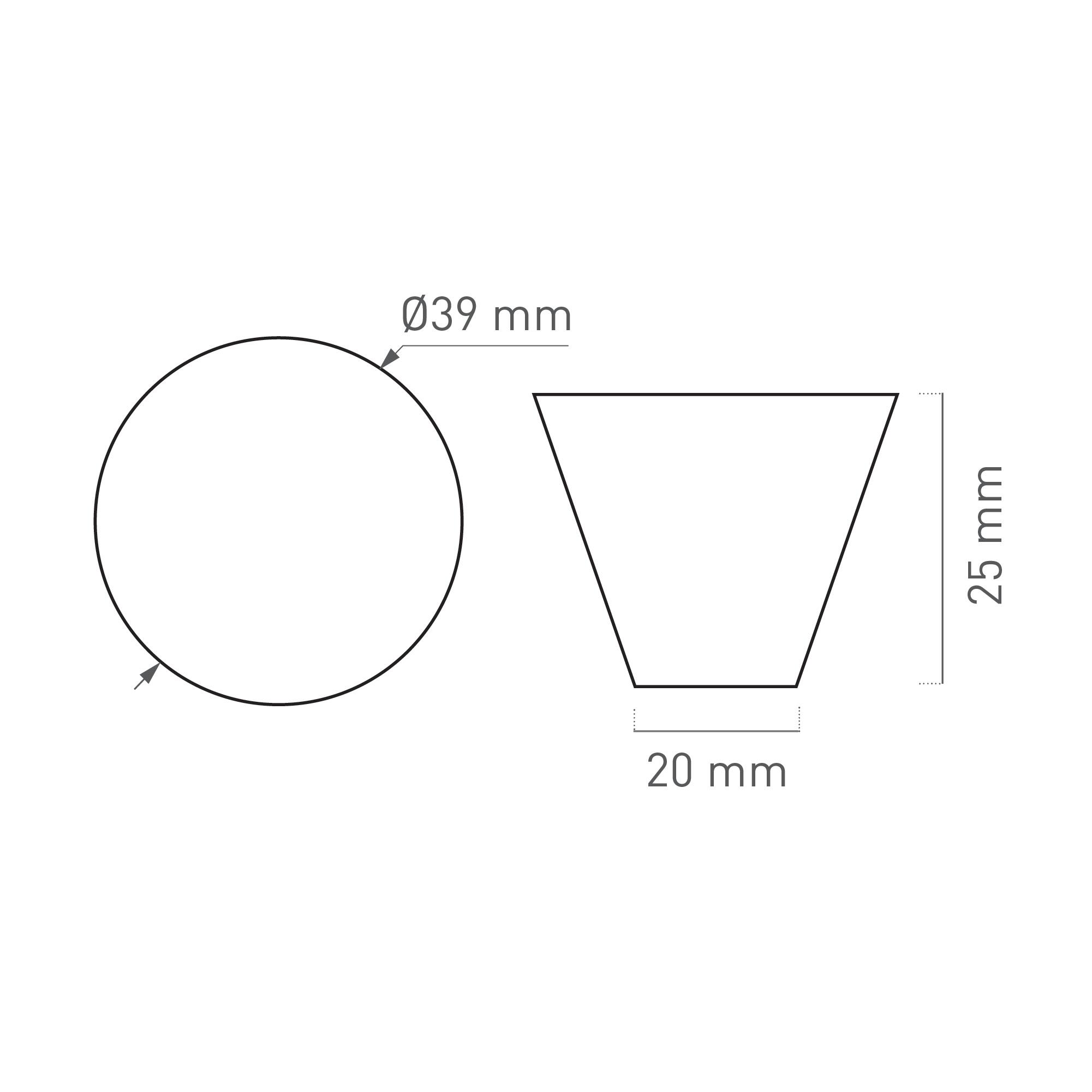 2 Puxadores para móvel Nesu cónico faia natural mate 40mm - 3
