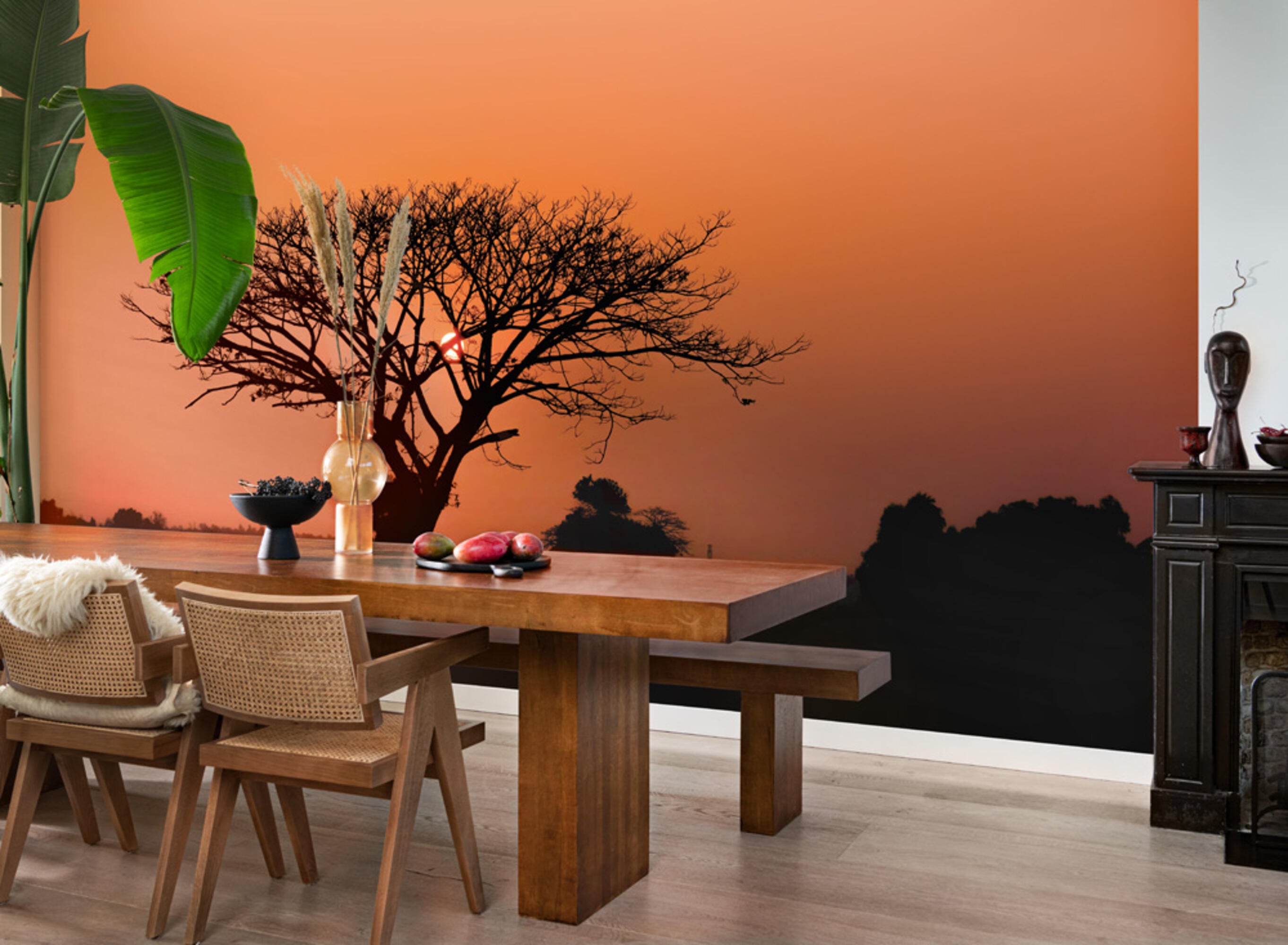 Mural papel liso limpieza con paño húmedo naturaleza kenya 363654 multicolor 371 x 265 cm rasch