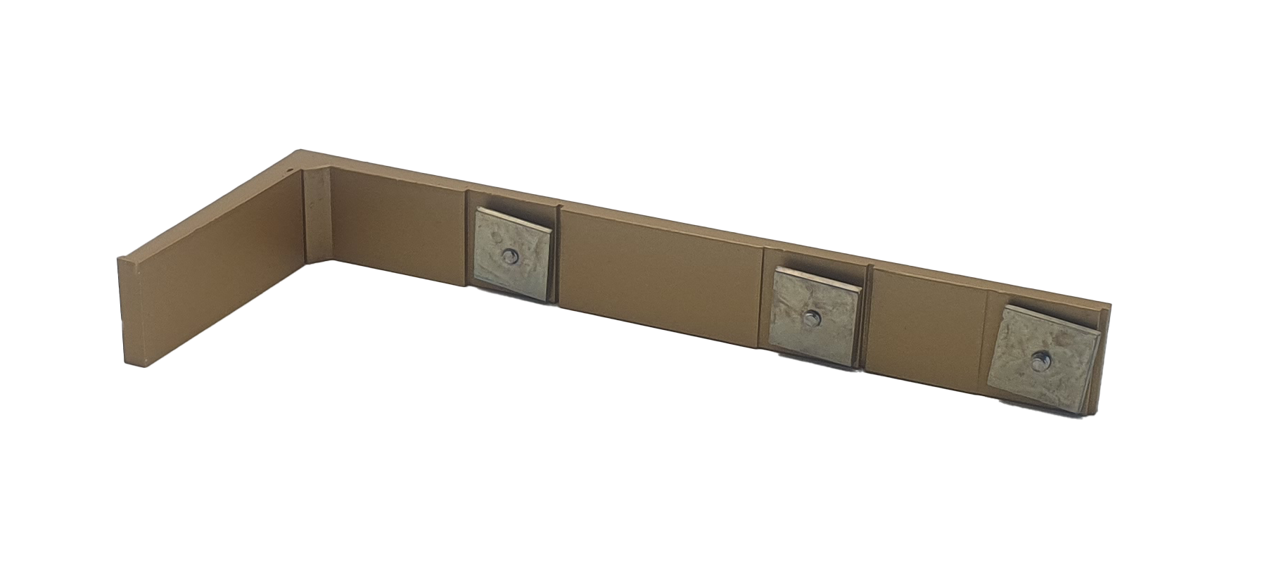 Escuadra aluminio + tapa 20cm c/oro mate