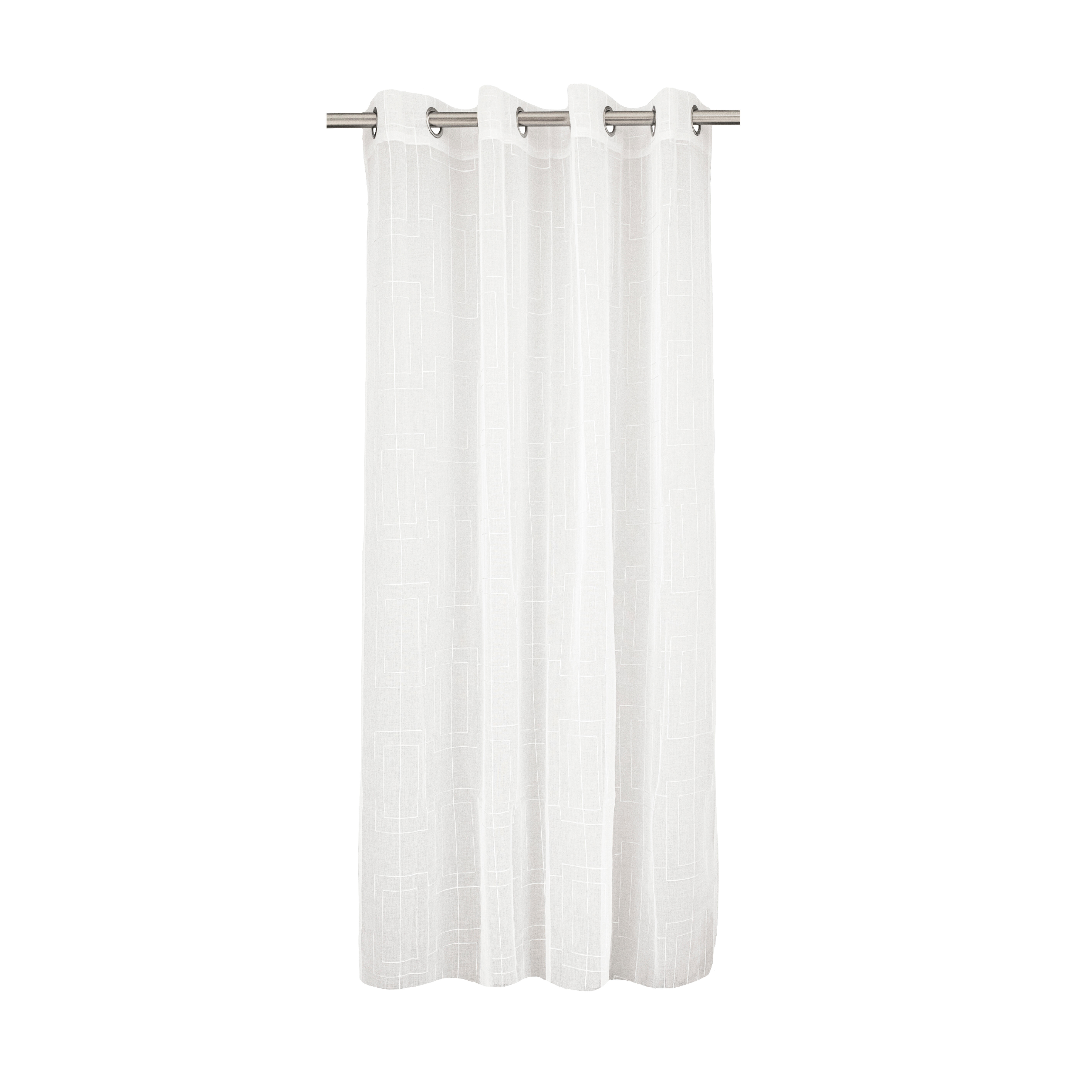 Visillo ollaos Clea poliéster voile de 140x280cm INSPIRE NSPIRE blanco. Incluye cinta termoadhesiva - 31