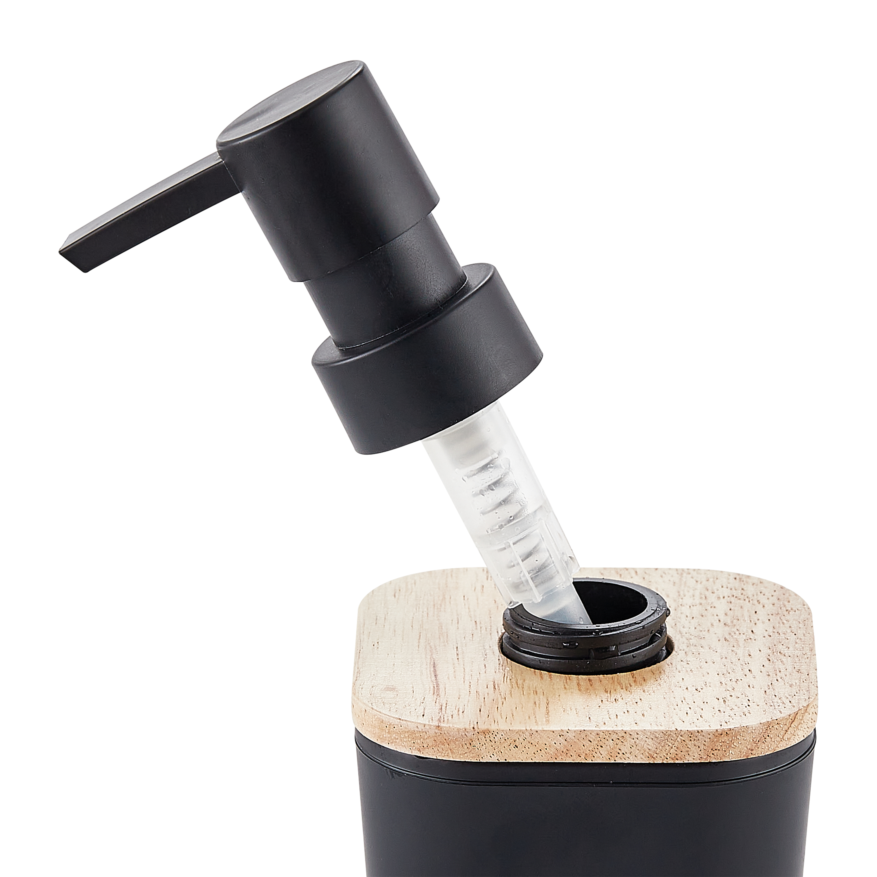 Dispensador de sabão 7,3x16,8x7,3 cm preto Sensea Scandi - 4