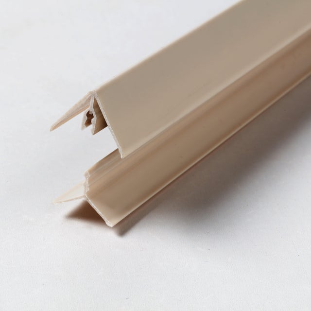 Angle pour lambris pvc brut beige, L.2.6 m 6/8mm