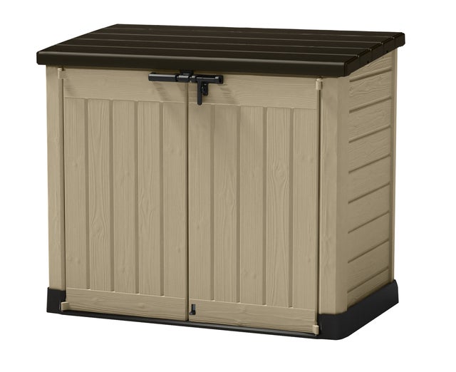 Coffre de jardin SIO MAX en résine - KETER - beige et marron - 1200 litres