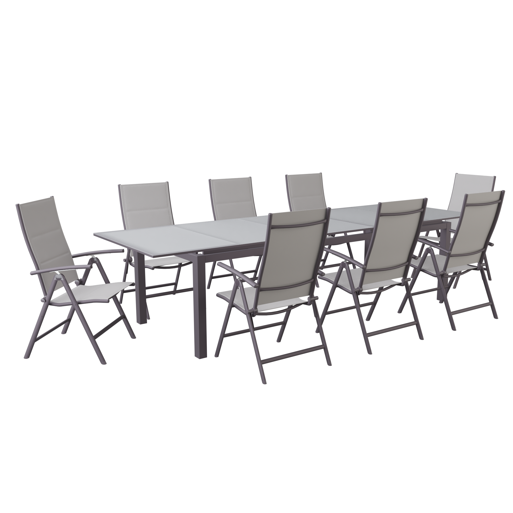 Mesa de alumínio NATERIAL ODYSSEA II 256/320X100CM MOKA - 10